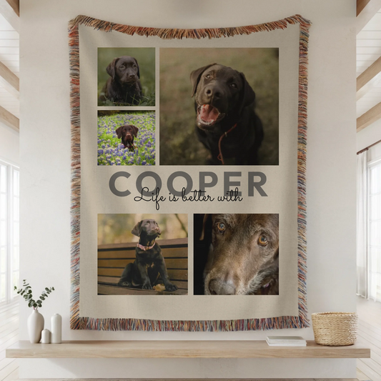 Woven Blanket Lifestyle Closeup Mockup