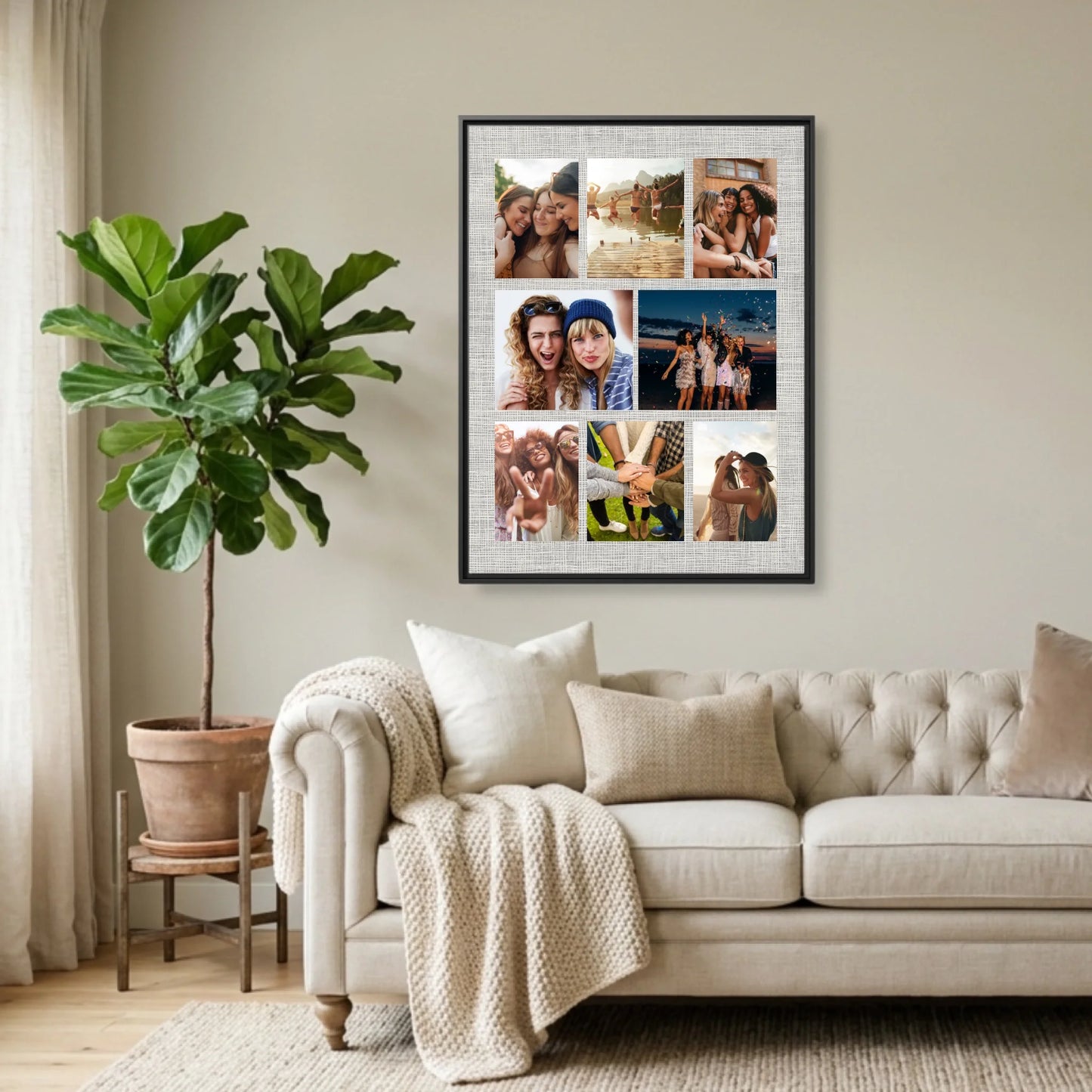 Black Framed 30x40 (3.4) Vertical Rectangular Canvas
