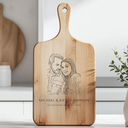 Paddle Cutting Board Lifestyle Closeup