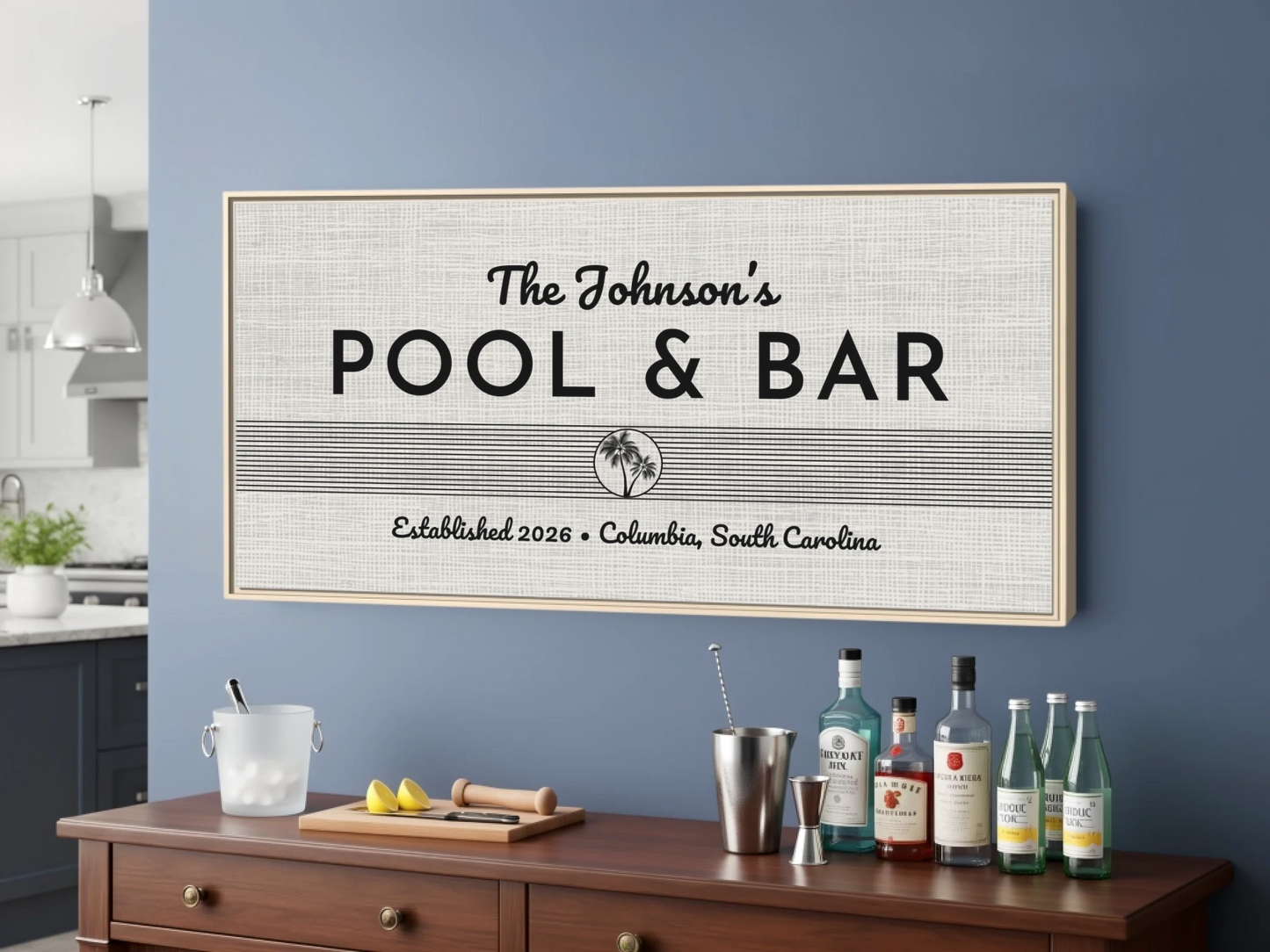 Bar Natural Frame wide format 2.1 mockup