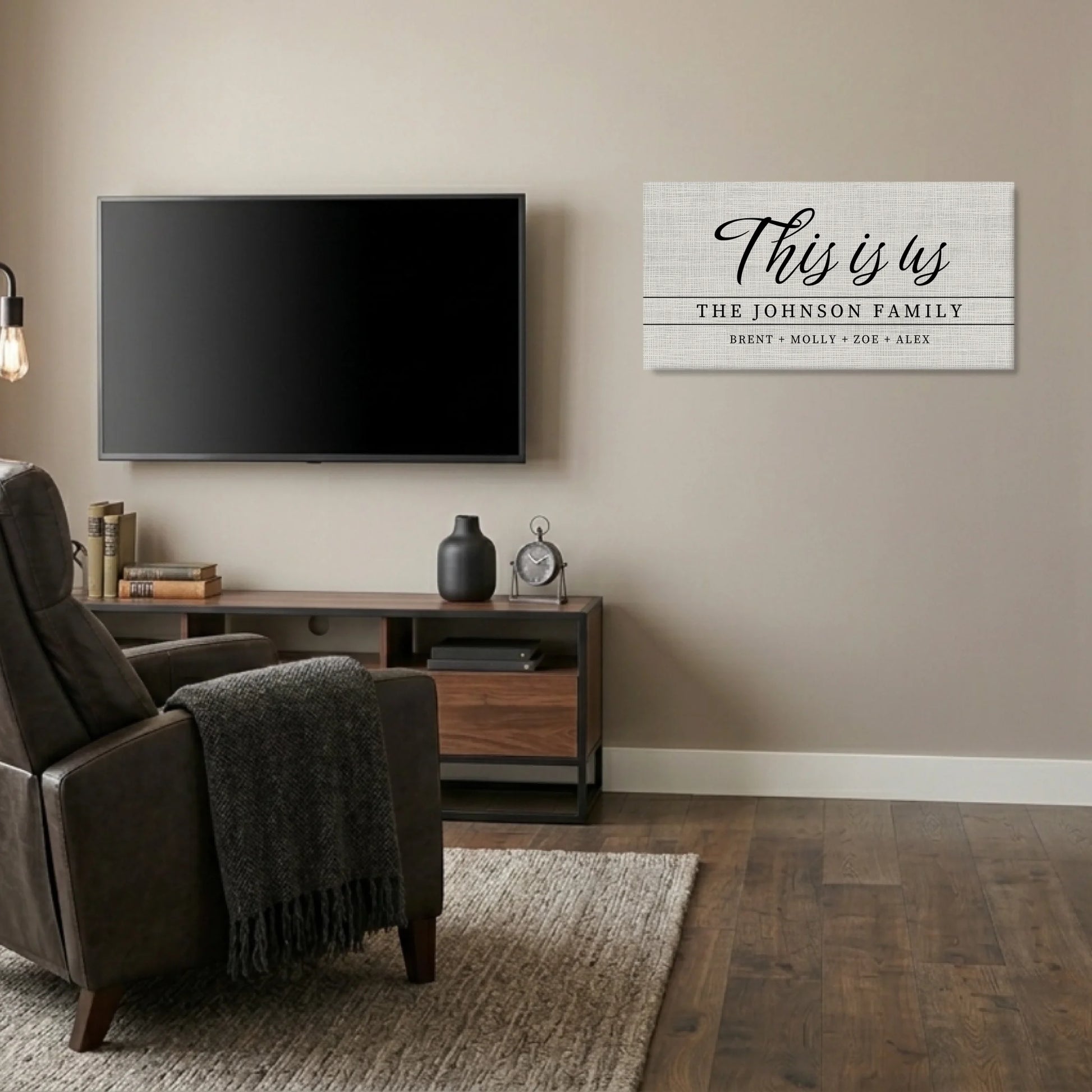 Man Cave Unframed Wide Format 2.1 Canvas Mockup