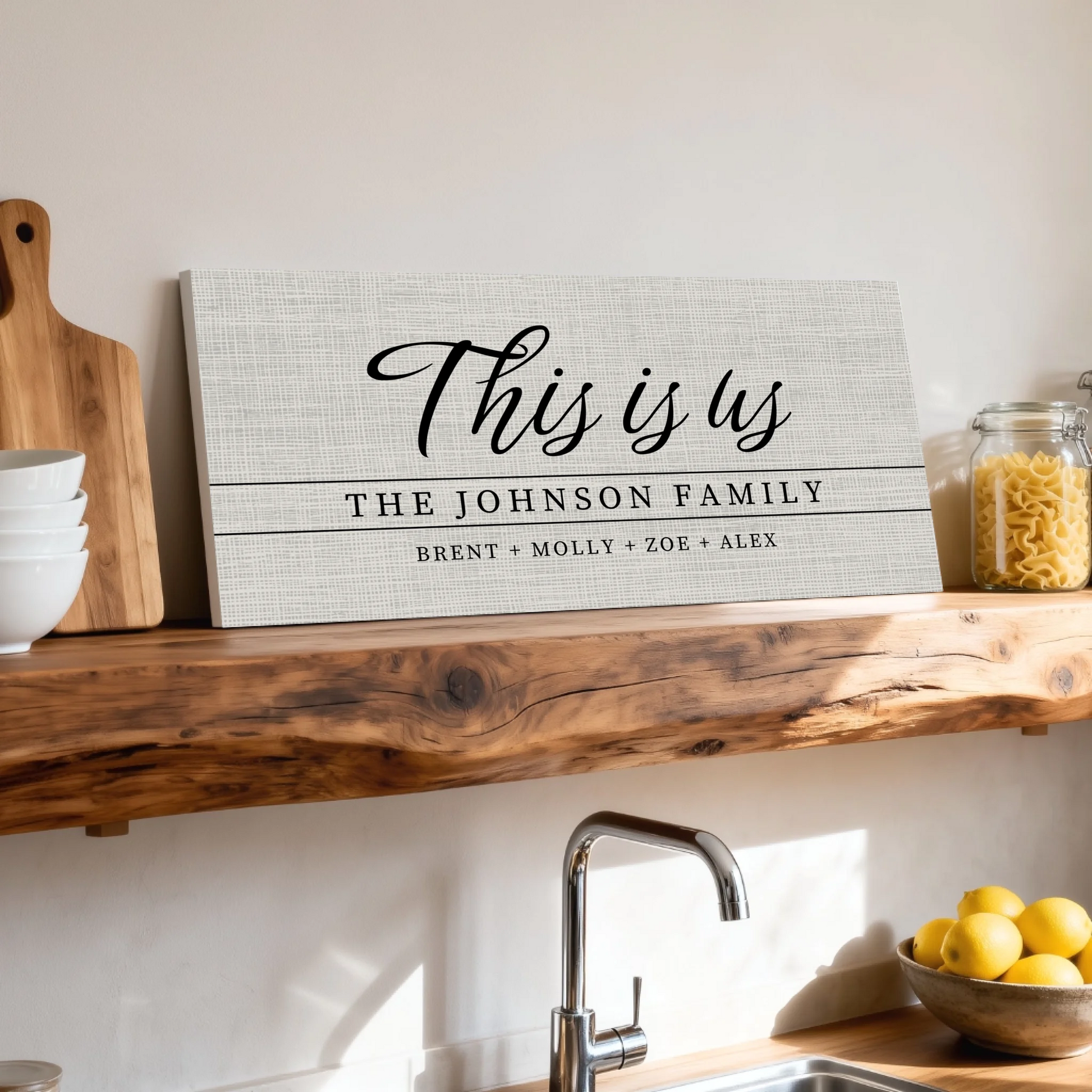 Shelf over kitchen sink unframed wide format 2.1