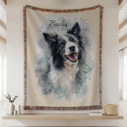 Woven Blanket Lifestyle Closeup Mockup