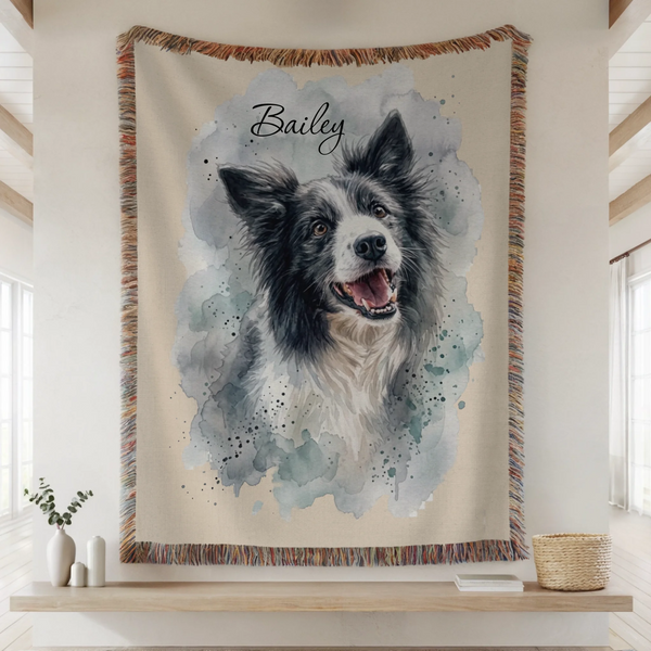 Woven Blanket Lifestyle Closeup Mockup