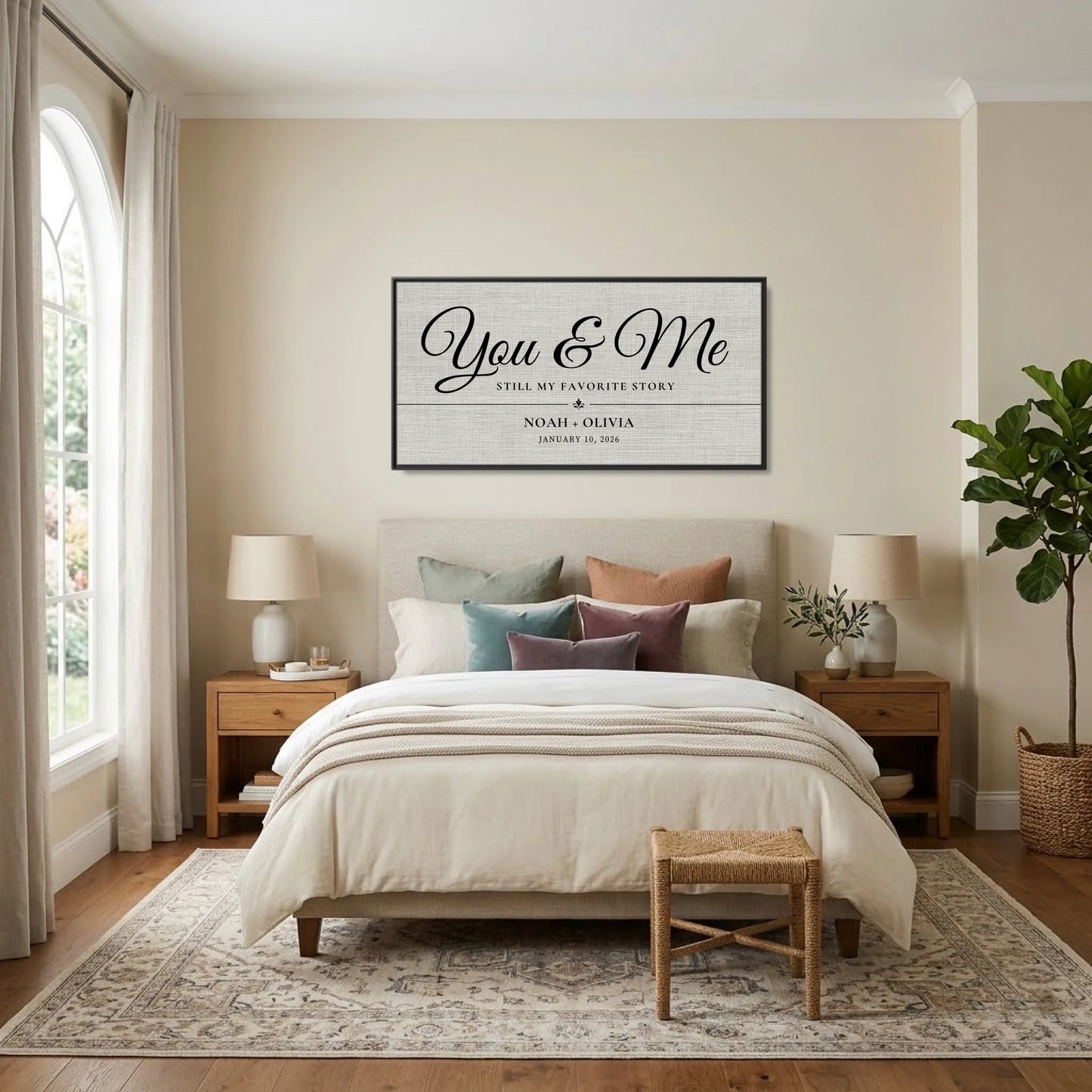 Bedroom - Nice Colors Black Framed Wide Format 2.1 Mockup