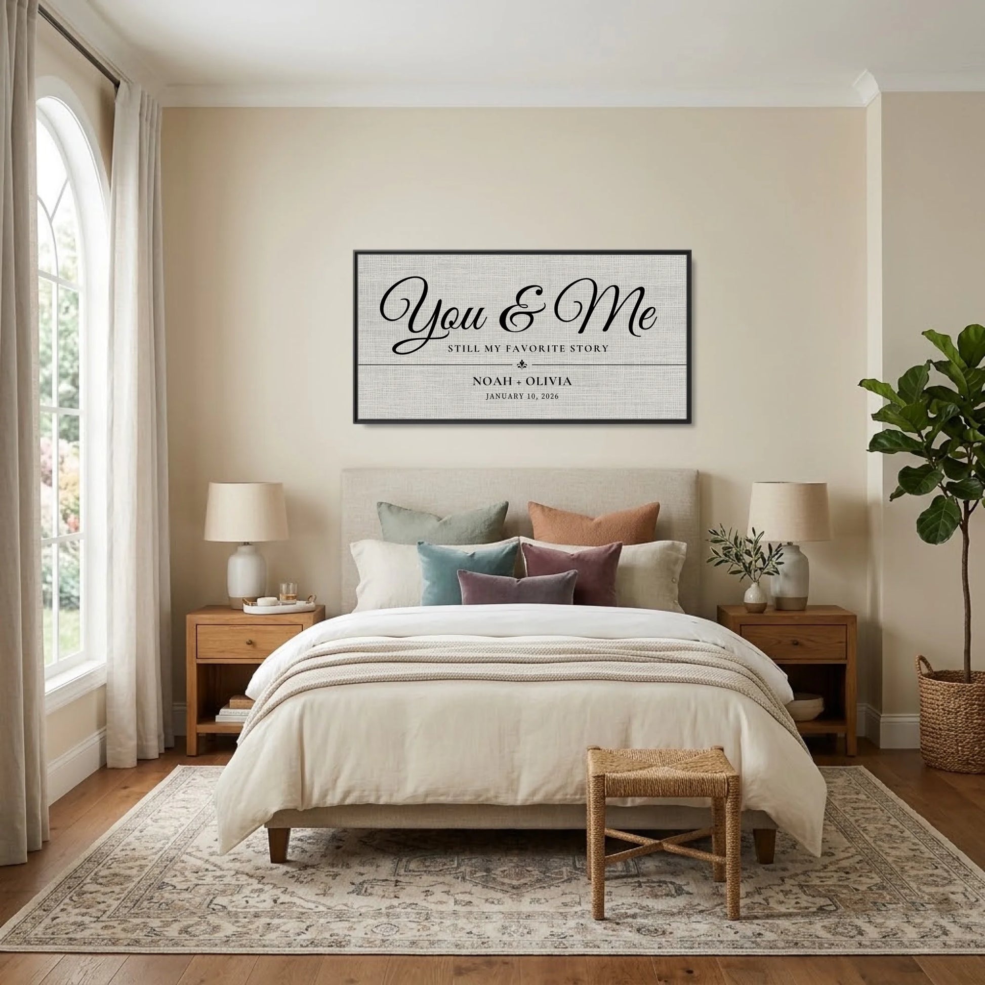 Bedroom - Nice Colors Black Framed Wide Format 2.1 Mockup