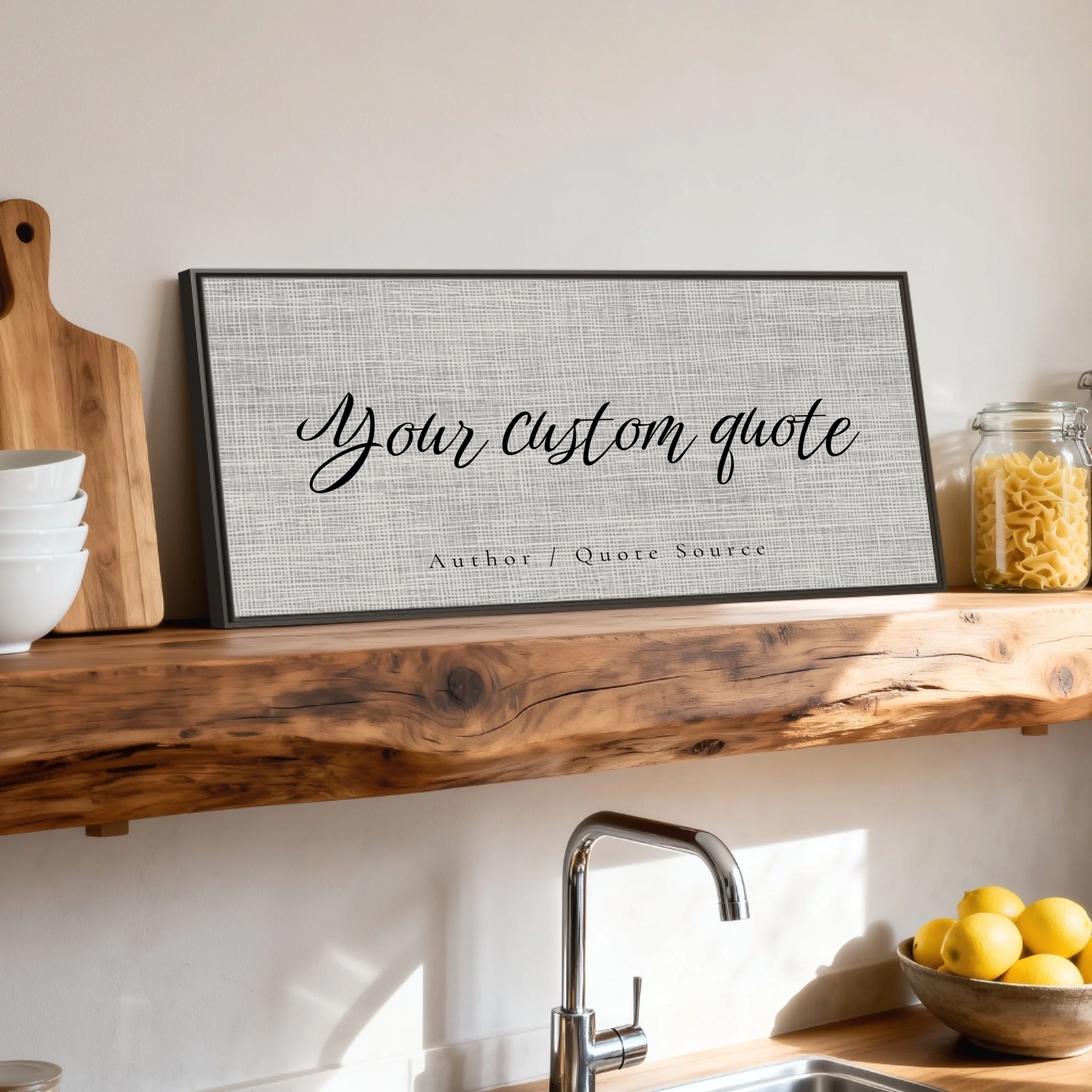 Shelf over kitchen sink espresso framed wide format 2.1
