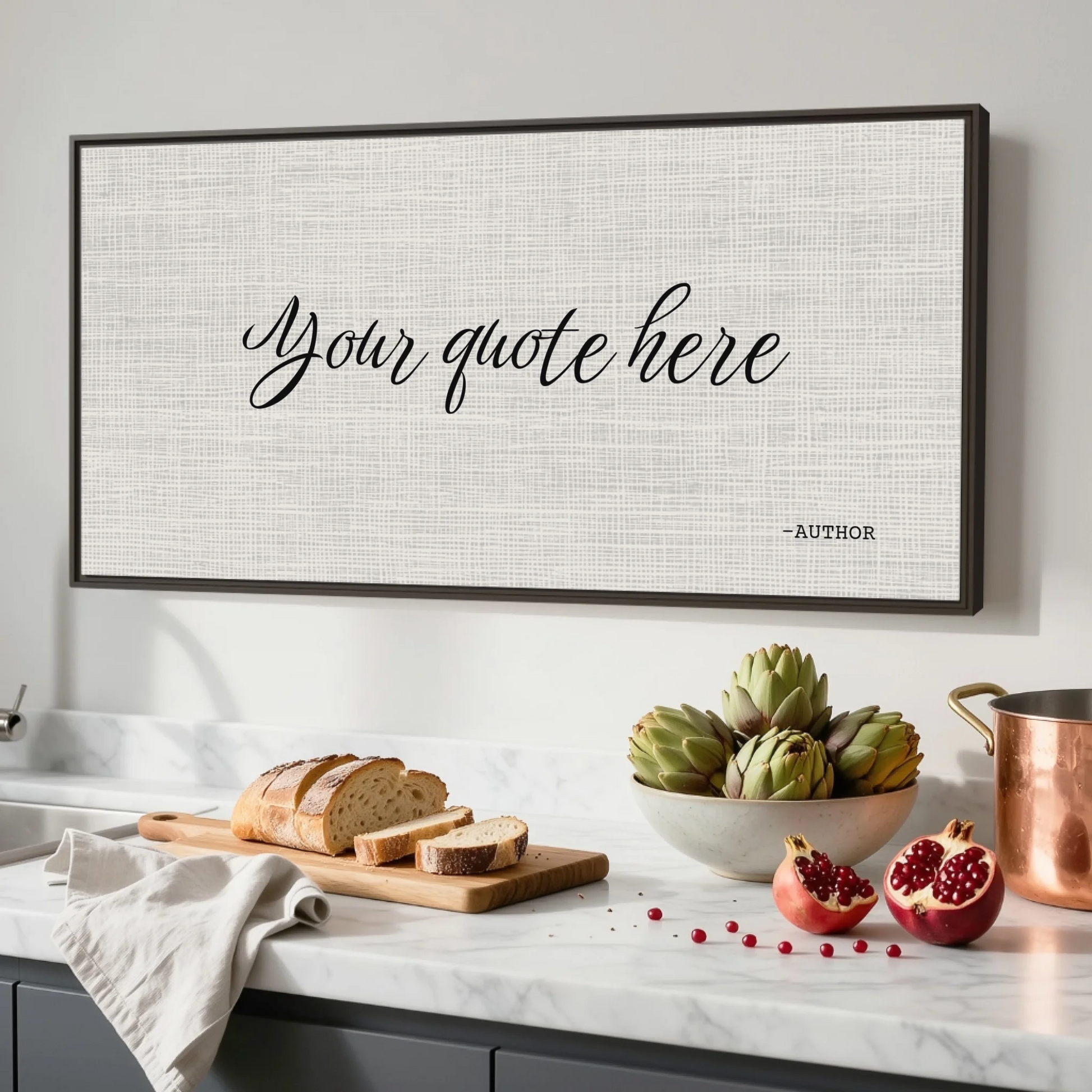 Kitchen Espresso Framed Wide Format 2.1 Canvas Mockup