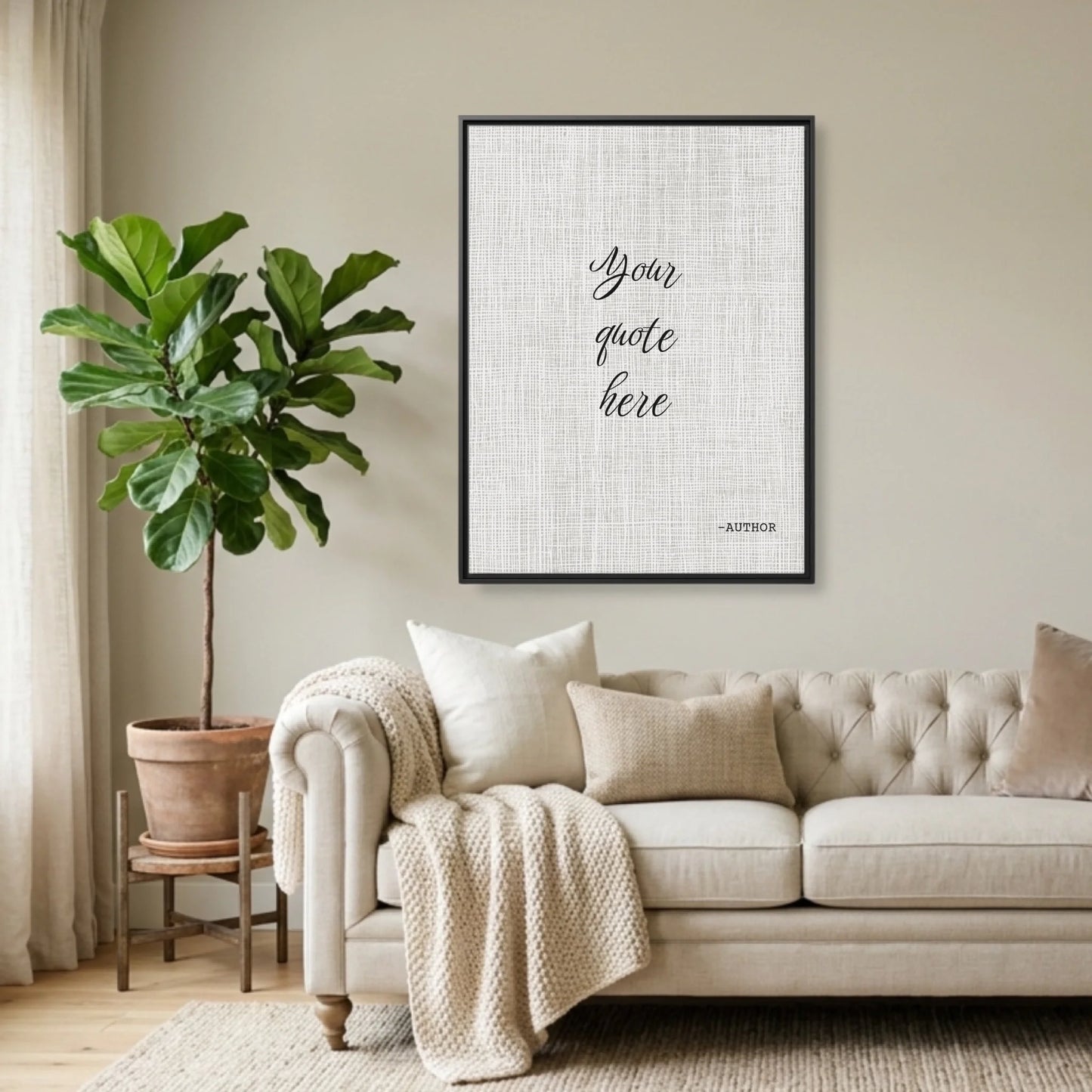 Black Framed 30x40 (3.4) Vertical Rectangular Canvas