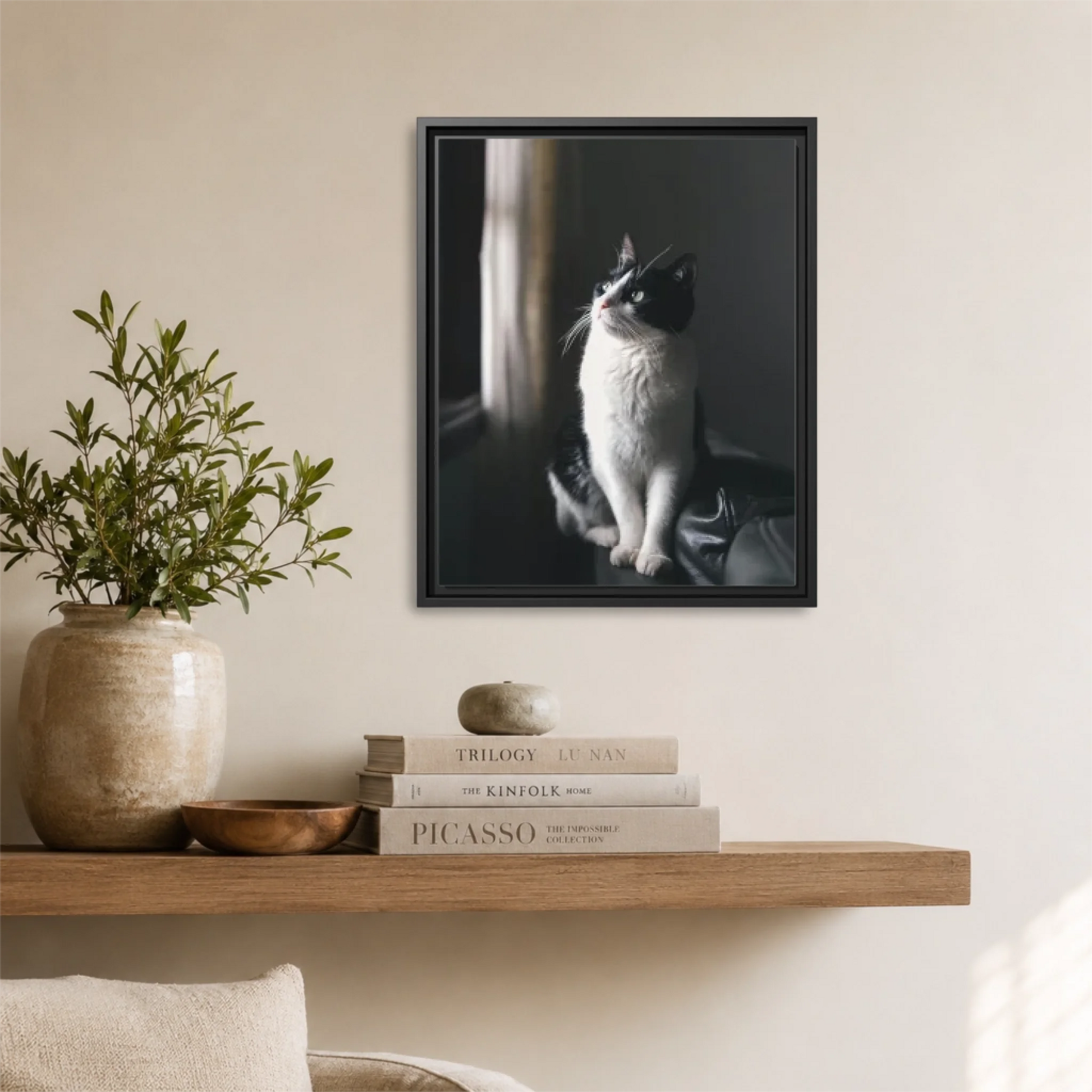 Black Framed 16x20 Vertical Canvas (4.5) Mockup For TIB