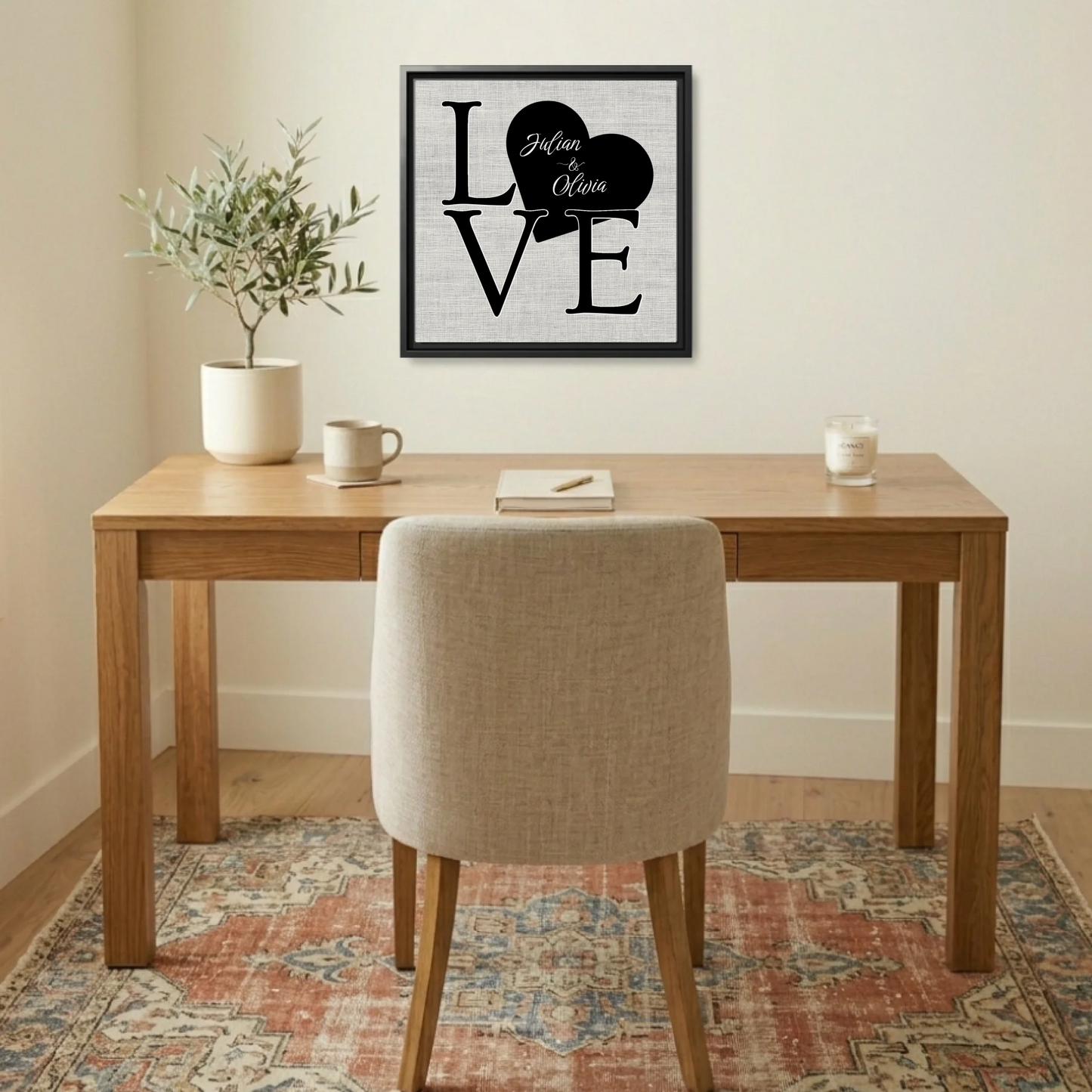 LOVE - Personalized Couple Names Canvas - Personalized