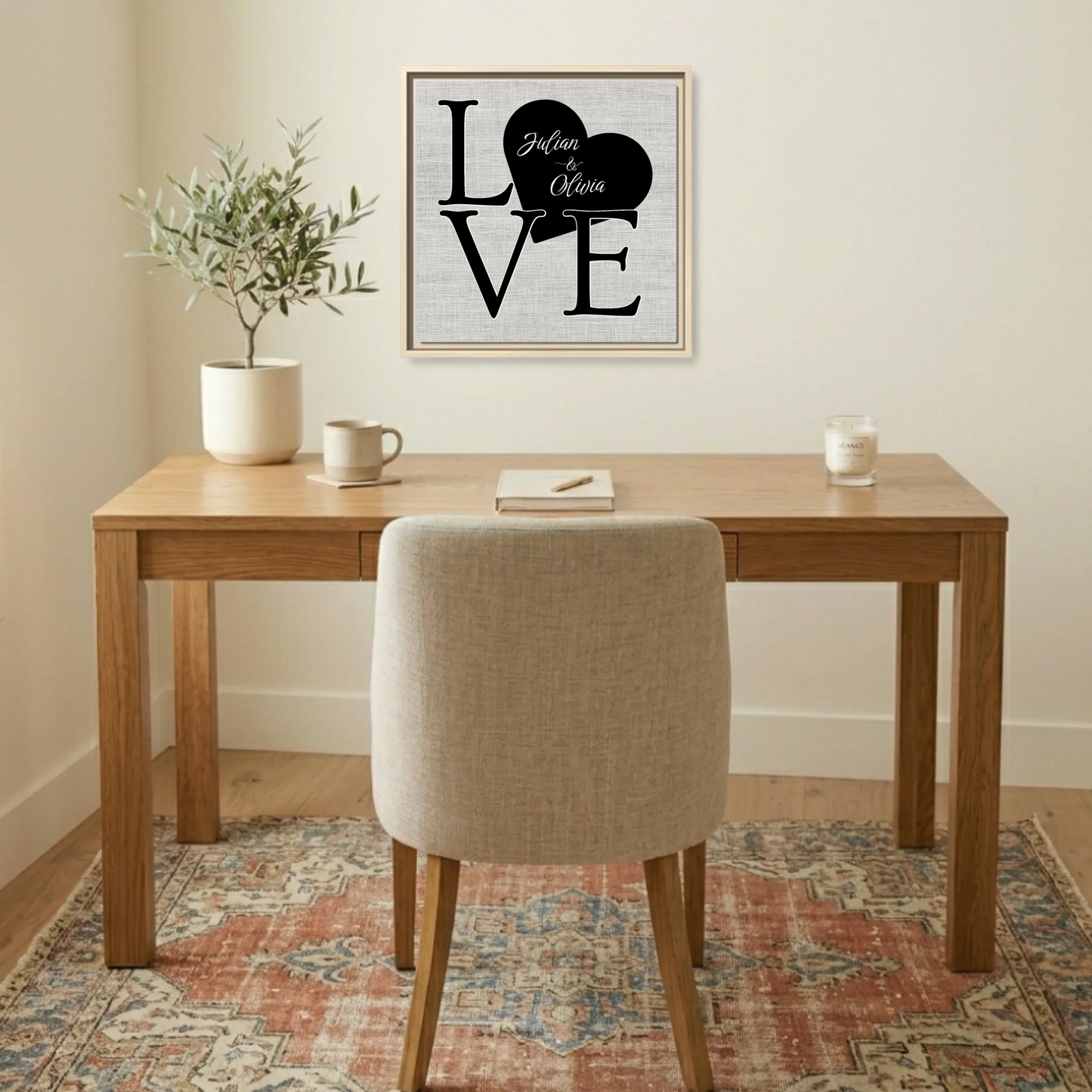 LOVE - Personalized Couple Names Canvas - Personalized