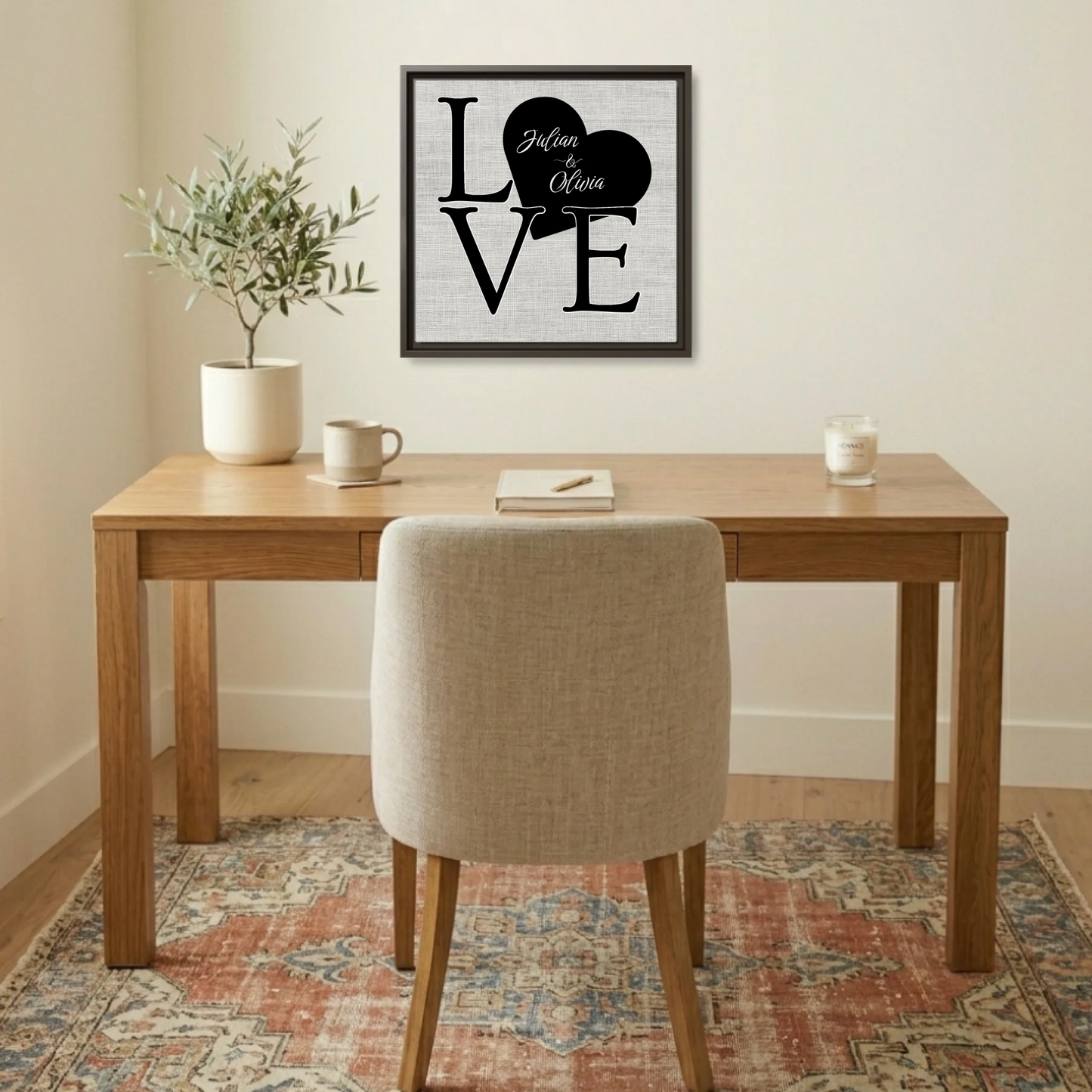 LOVE - Personalized Couple Names Canvas - Personalized