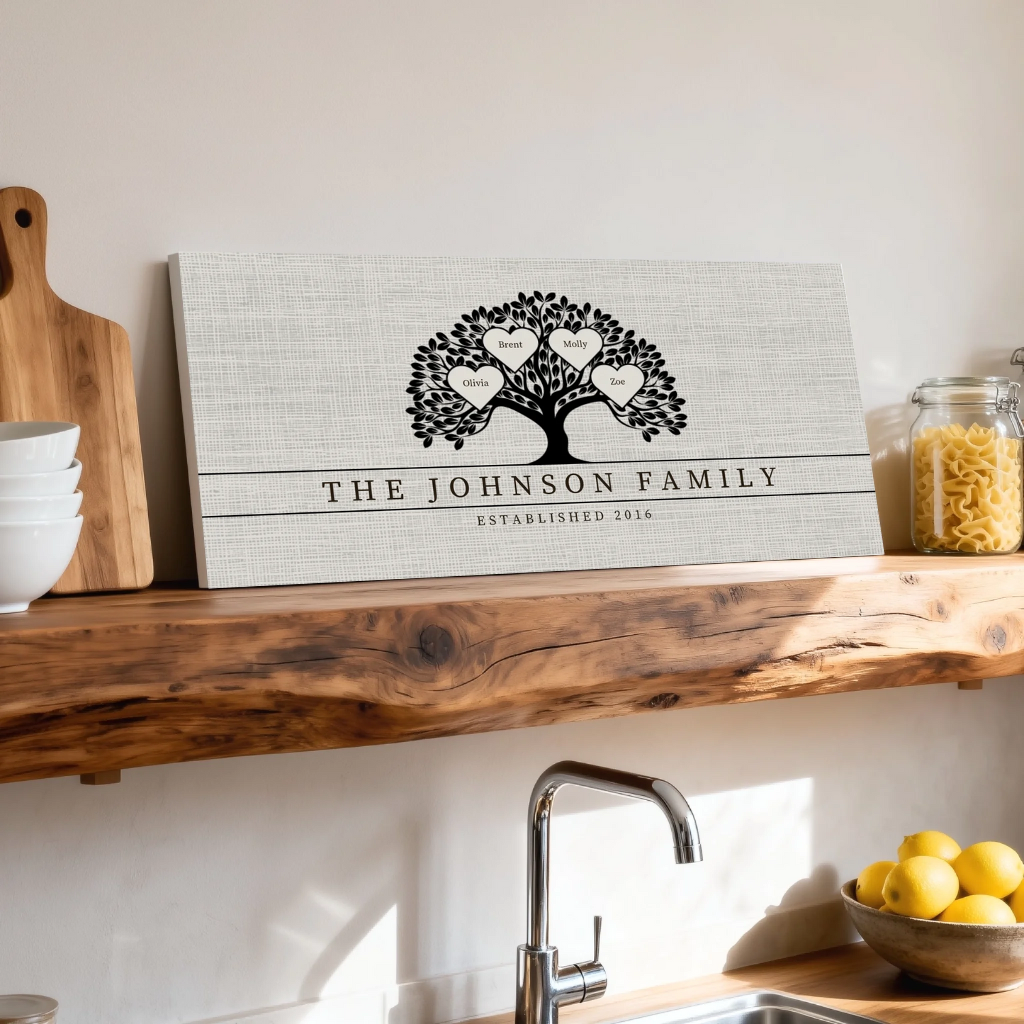 Shelf over kitchen sink unframed wide format 2.1