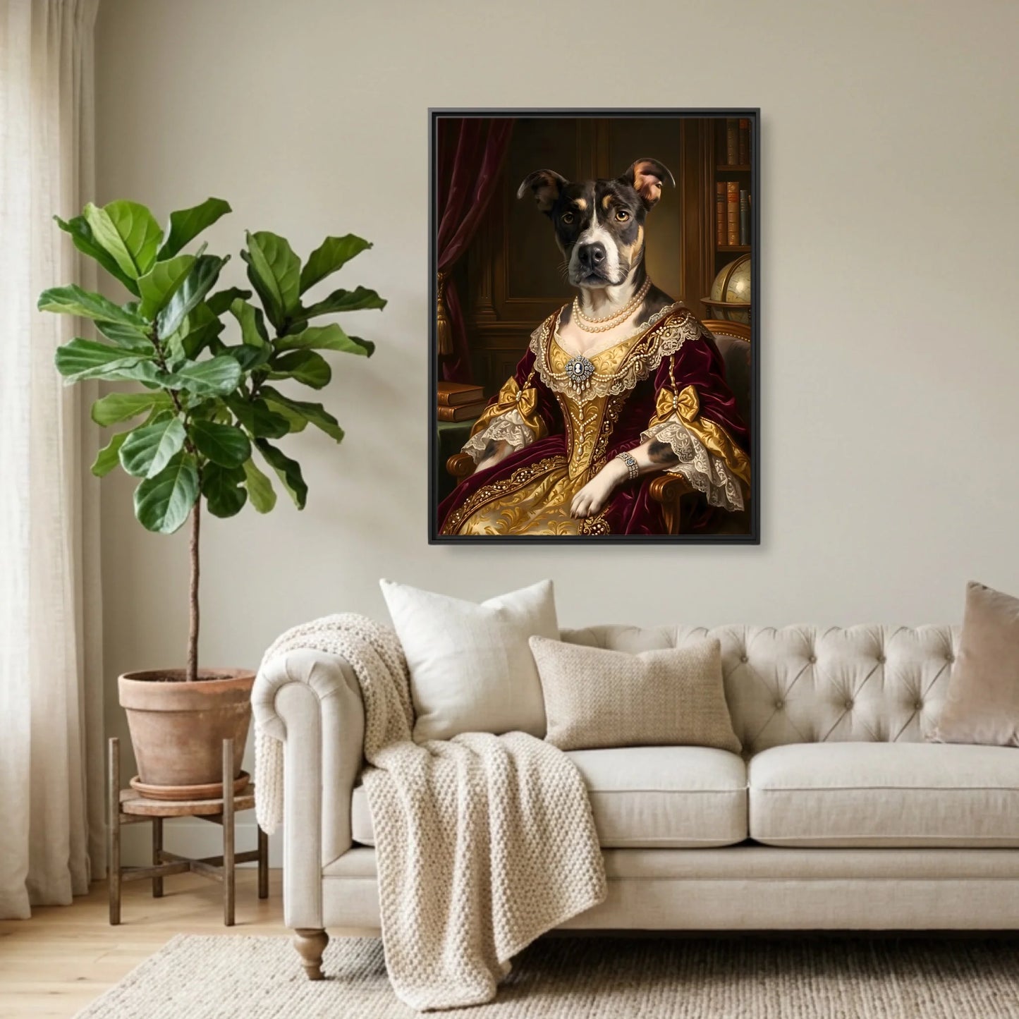 Black Framed 30x40 (3.4) Vertical Rectangular Canvas