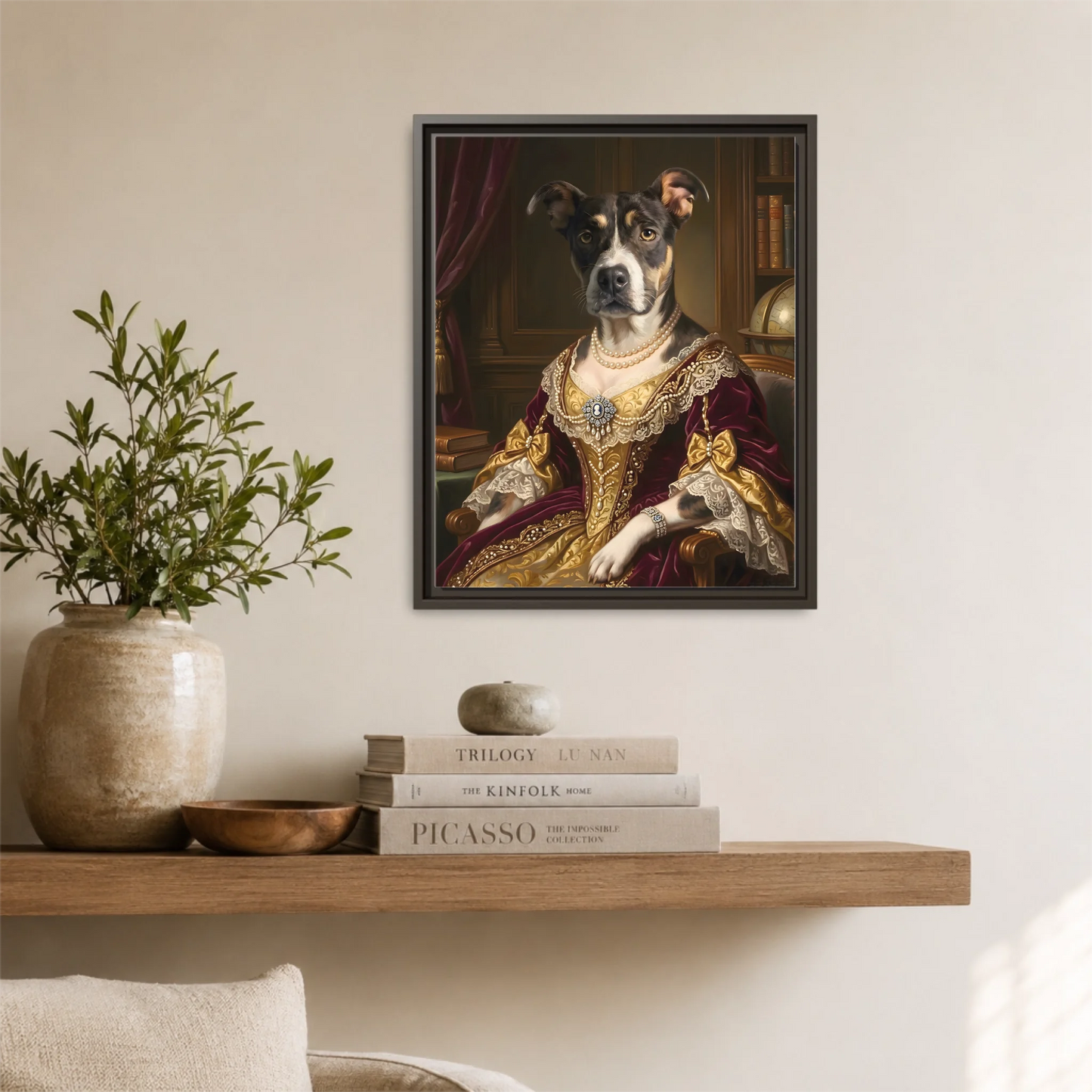 Espresso Framed 16x20 Vertical Canvas (4.5) Mockup For TIB