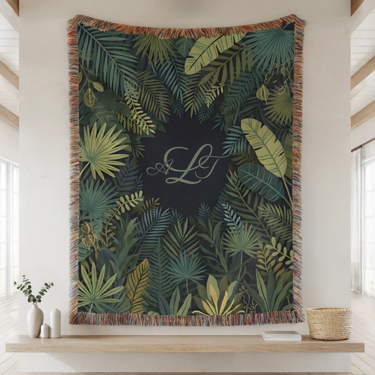 Woven Blanket Lifestyle Closeup Mockup