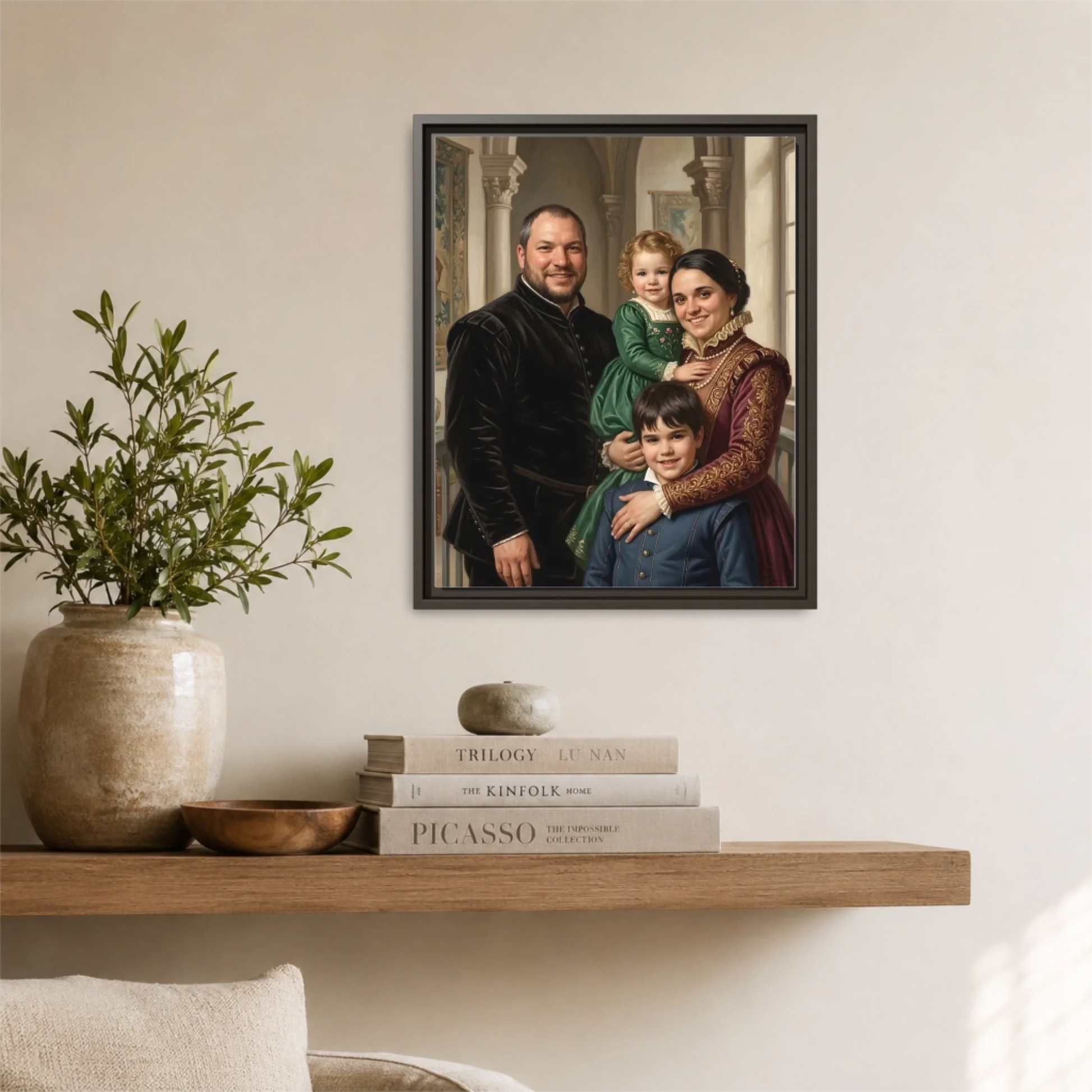 Espresso Framed 16x20 Vertical Canvas (4.5) Mockup For TIB