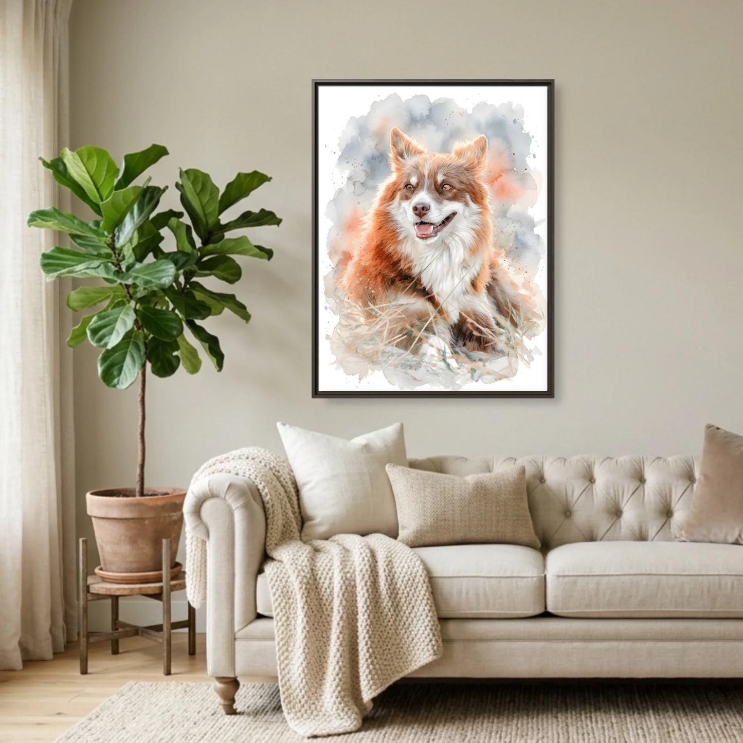 Espresso Framed 30x40 (3.4) Vertical Rectangular Canvas