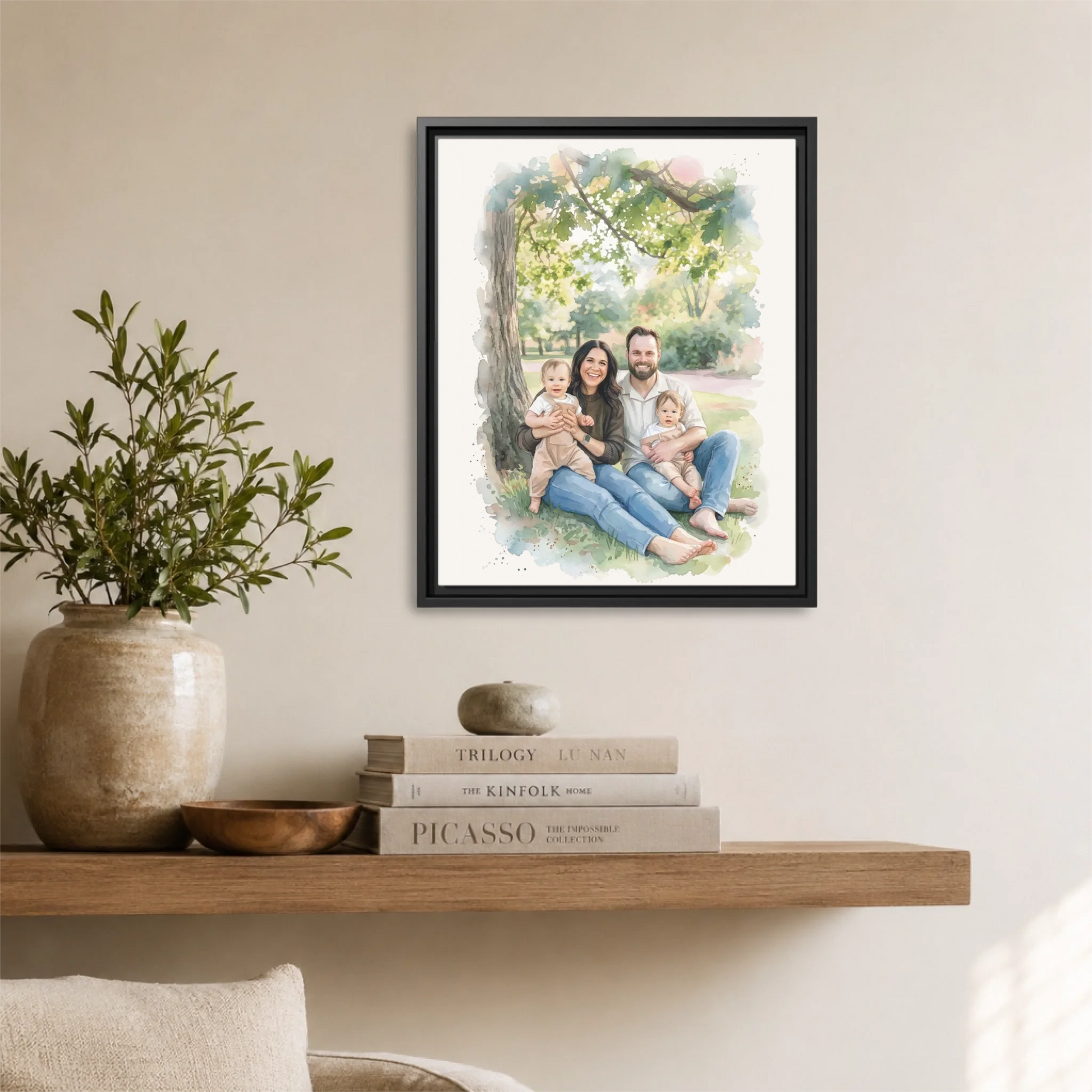 Black Framed 16x20 Vertical Canvas (4.5) Mockup For TIB