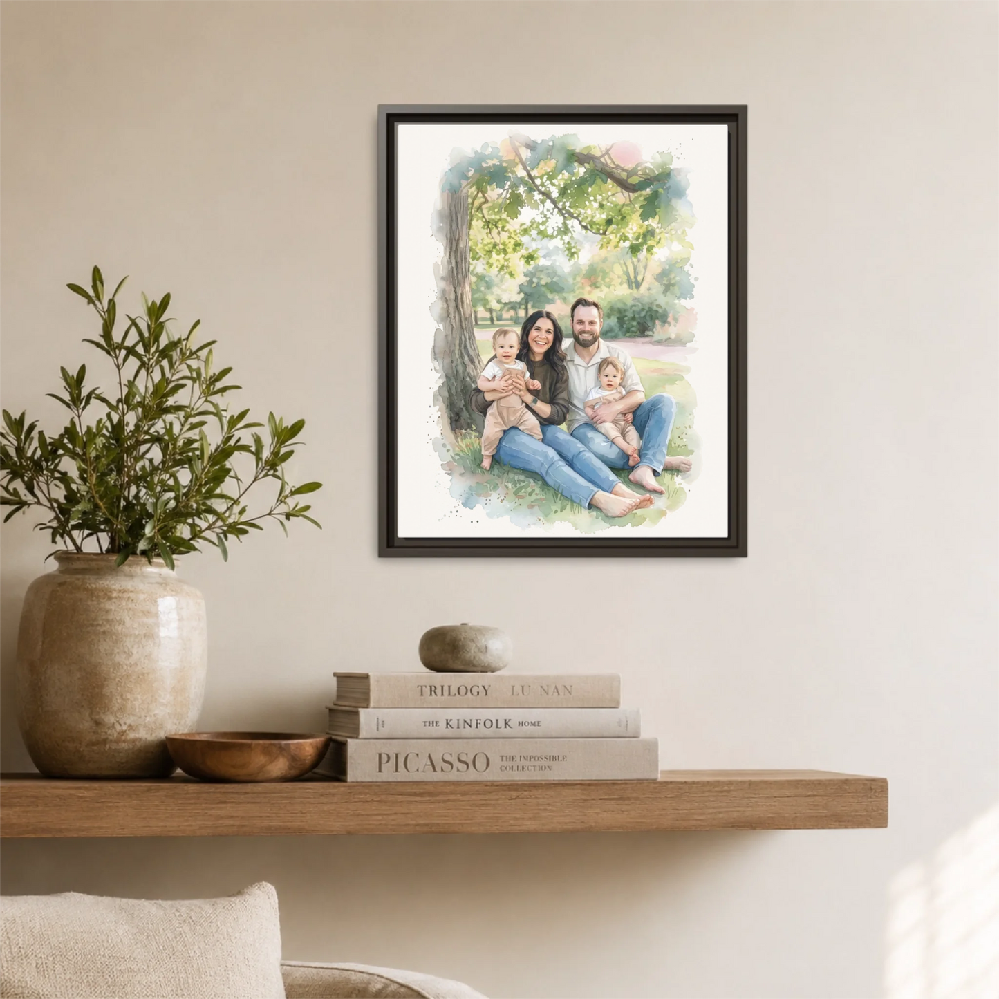 Espresso Framed 16x20 Vertical Canvas (4.5) Mockup For TIB