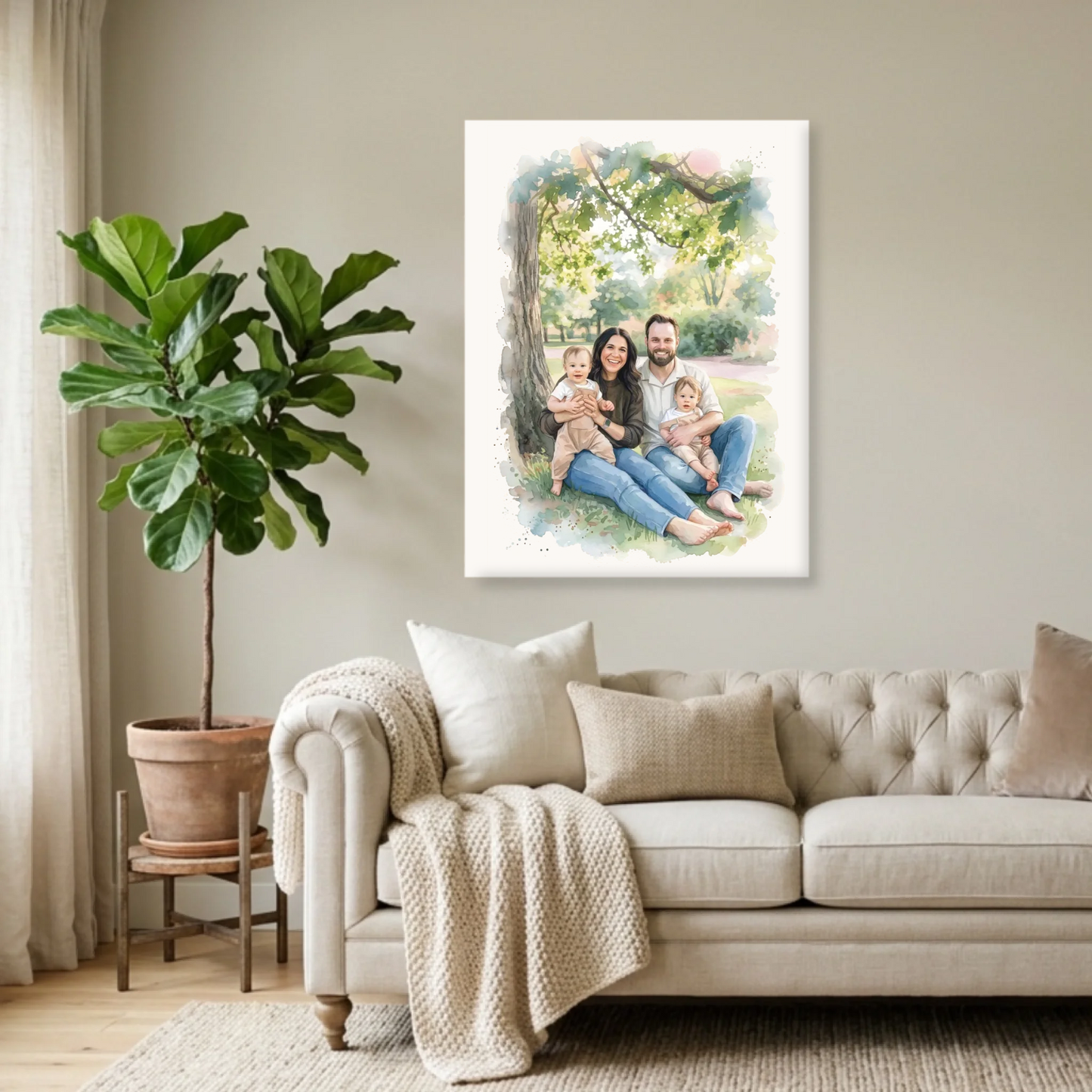 Unframed  30x40 (3.4) Vertical Rectangular Canvas