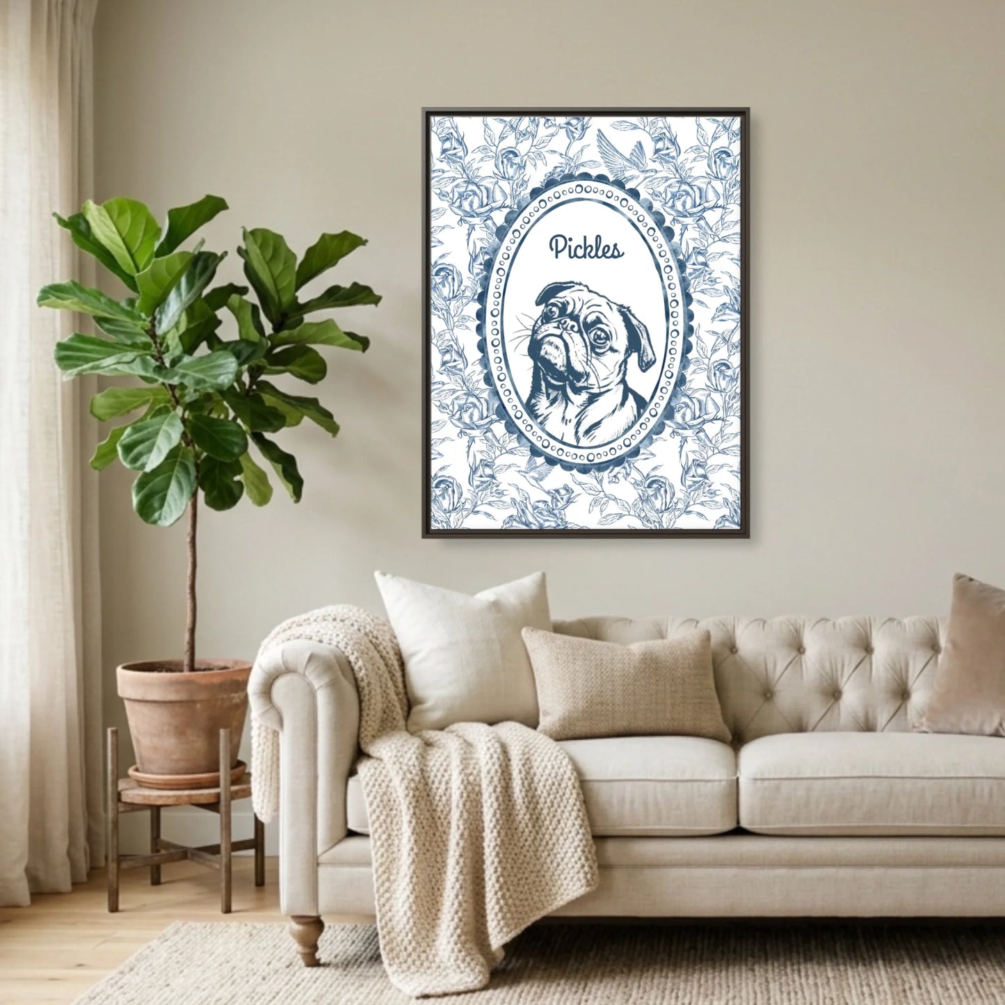 Espresso Framed 30x40 (3.4) Vertical Rectangular Canvas