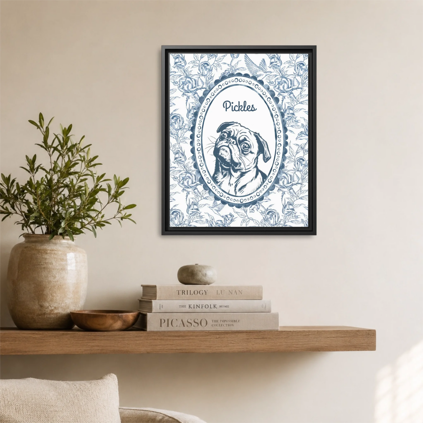 Black Framed 16x20 Vertical Canvas (4.5) Mockup For TIB