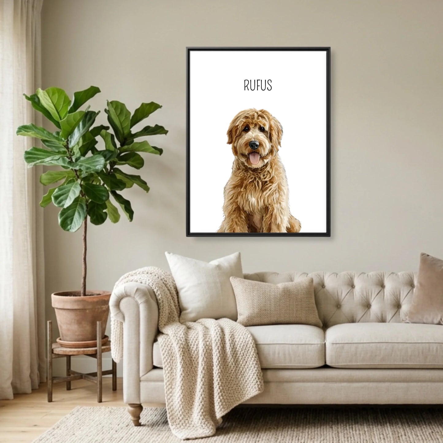 Black Framed 30x40 (3.4) Vertical Rectangular Canvas