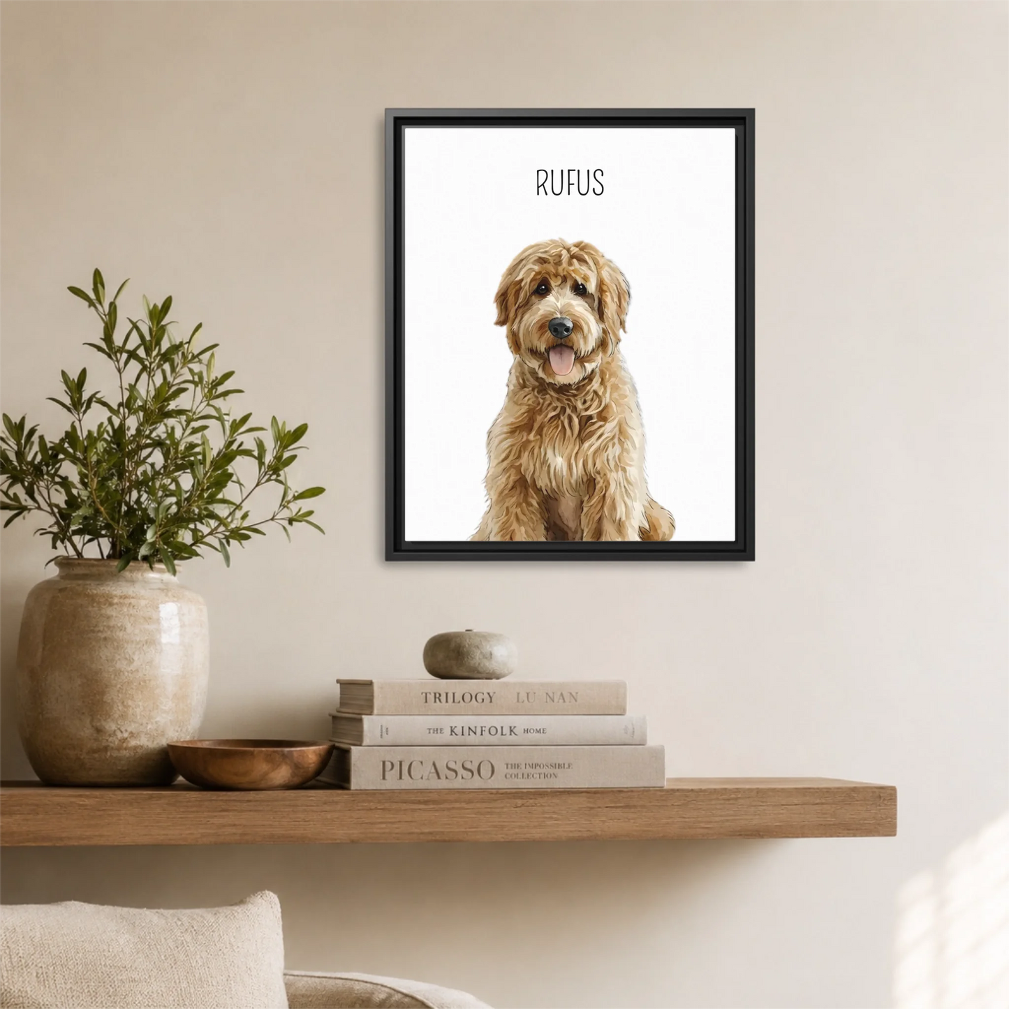 Black Framed 16x20 Vertical Canvas (4.5) Mockup For TIB