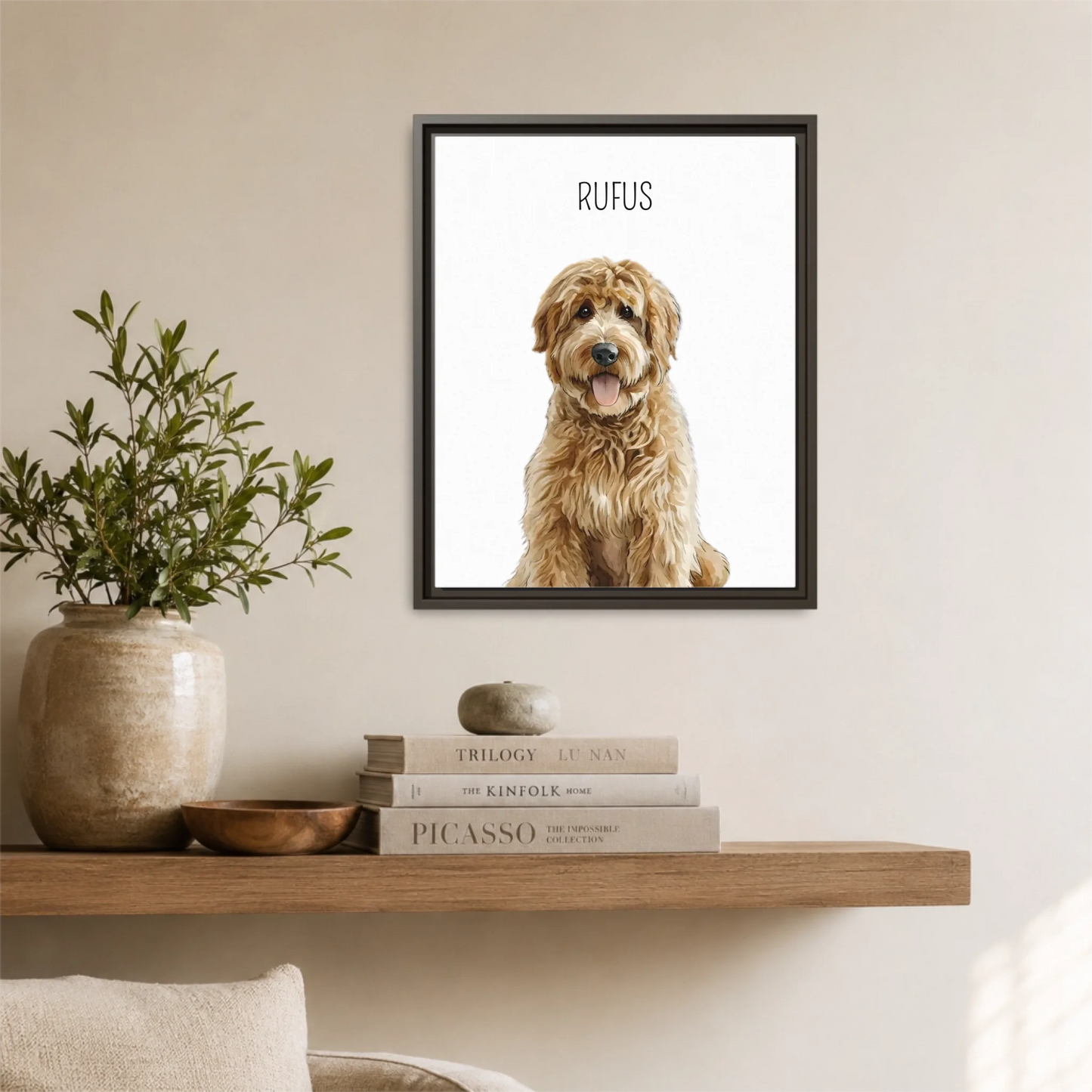Espresso Framed 16x20 Vertical Canvas (4.5) Mockup For TIB