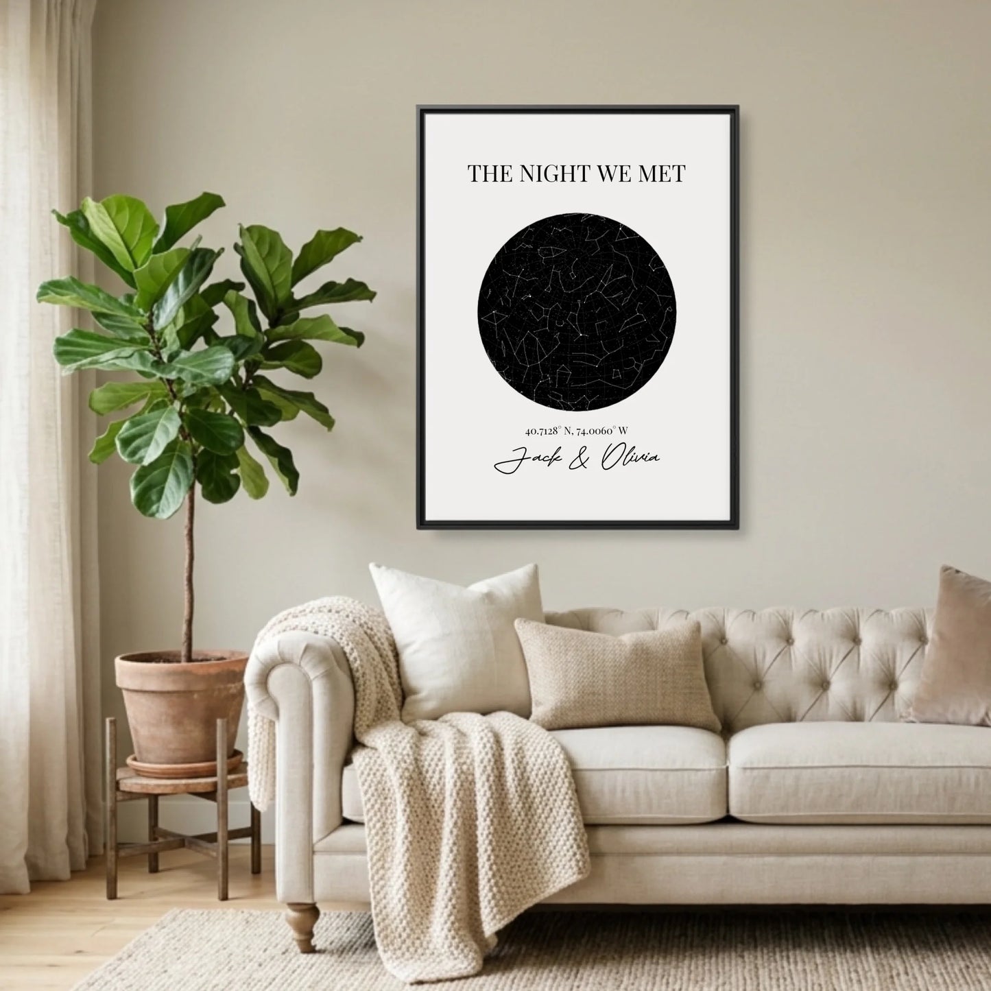 Black Framed 30x40 (3.4) Vertical Rectangular Canvas