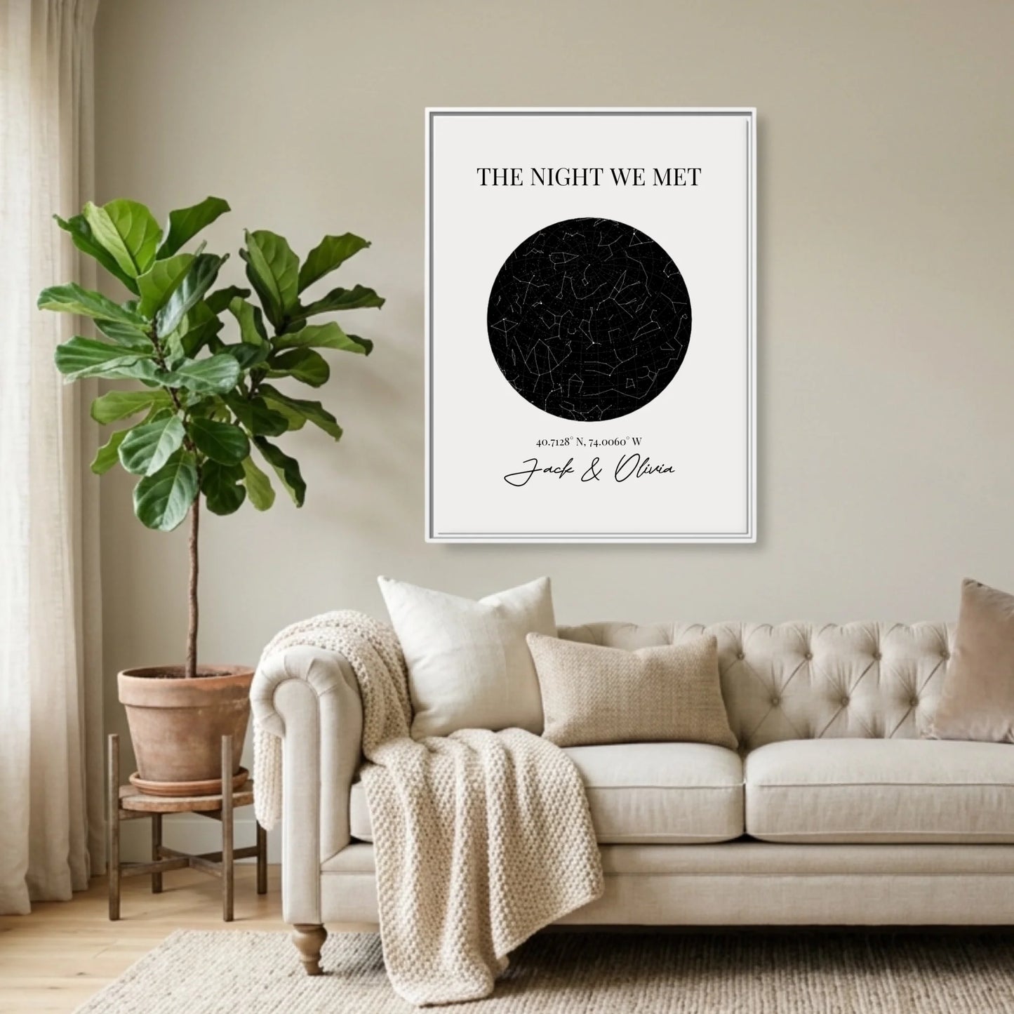 White Framed 30x40 (3.4) Vertical Rectangular Canvas