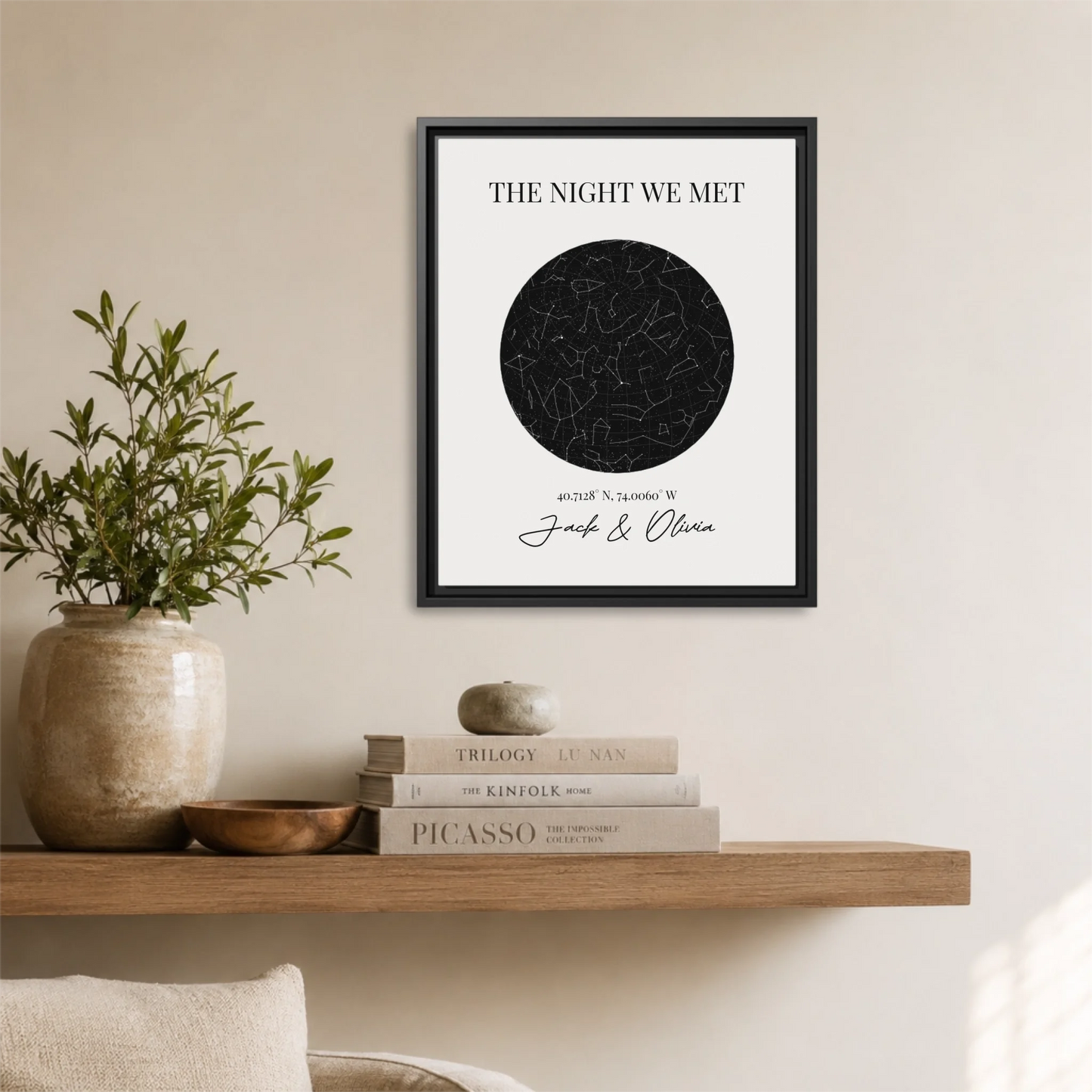 Black Framed 16x20 Vertical Canvas (4.5) Mockup For TIB