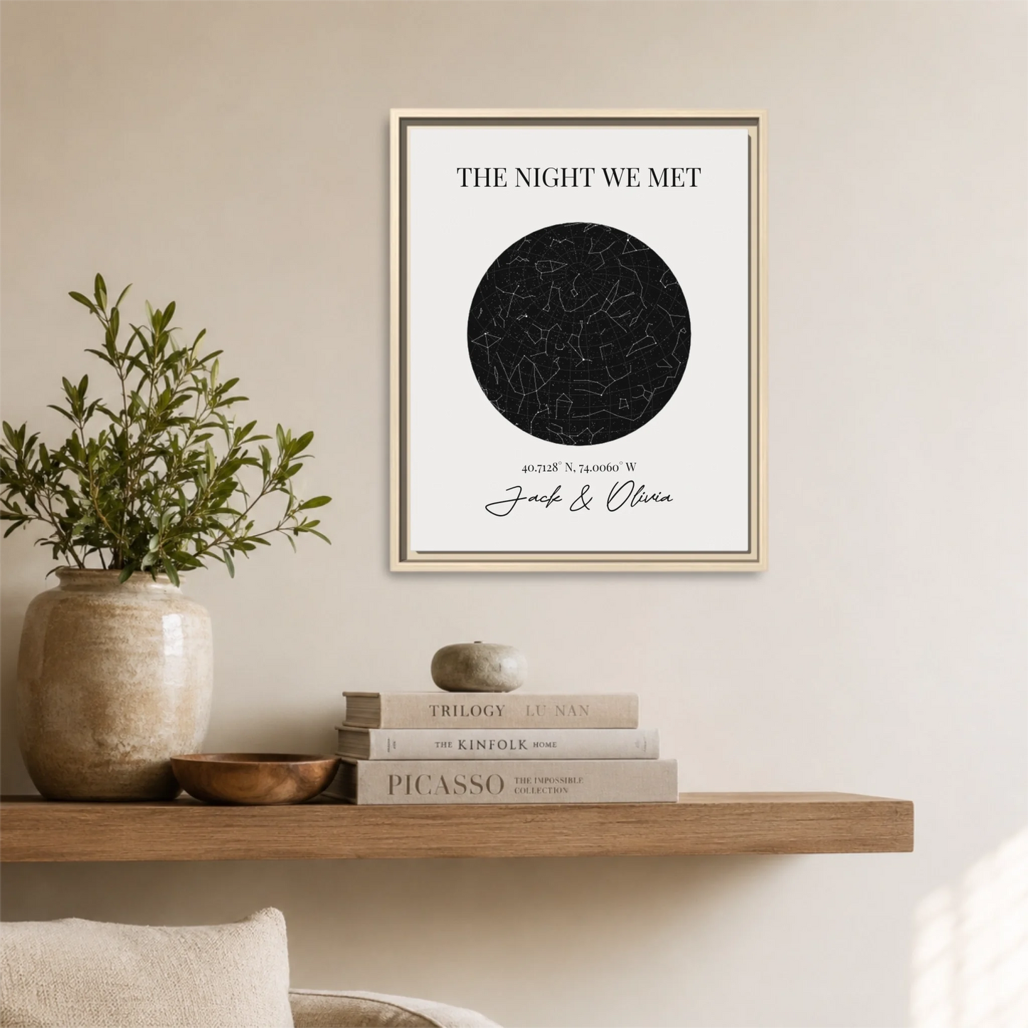 Natural Framed 16x20 Vertical Canvas (4.5) Mockup For TIB