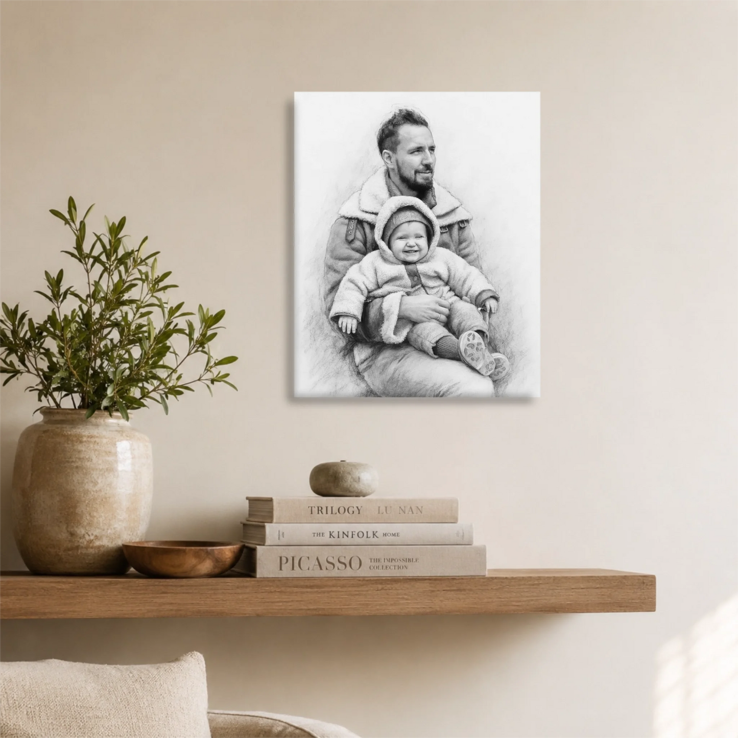 Unframed 16x20 Vertical Canvas (4.5) Mockup For TIB
