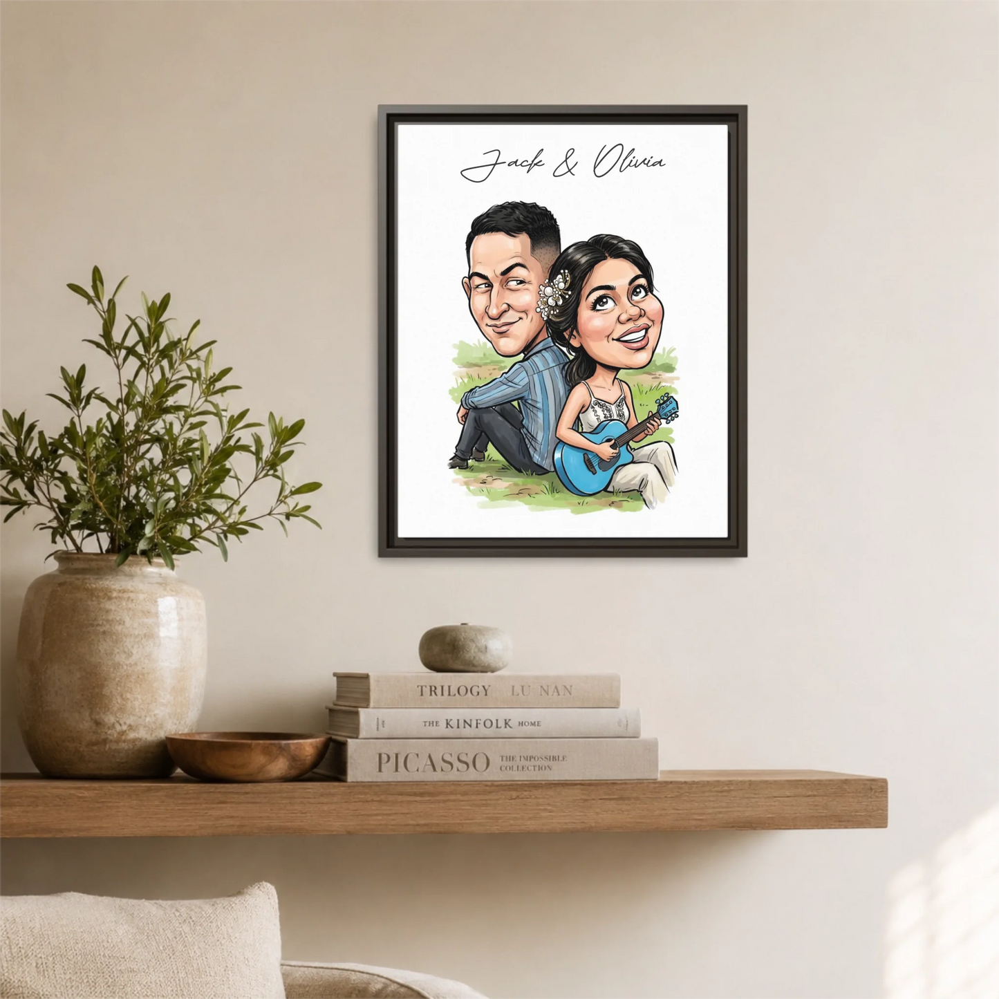 Espresso Framed 16x20 Vertical Canvas (4.5) Mockup For TIB