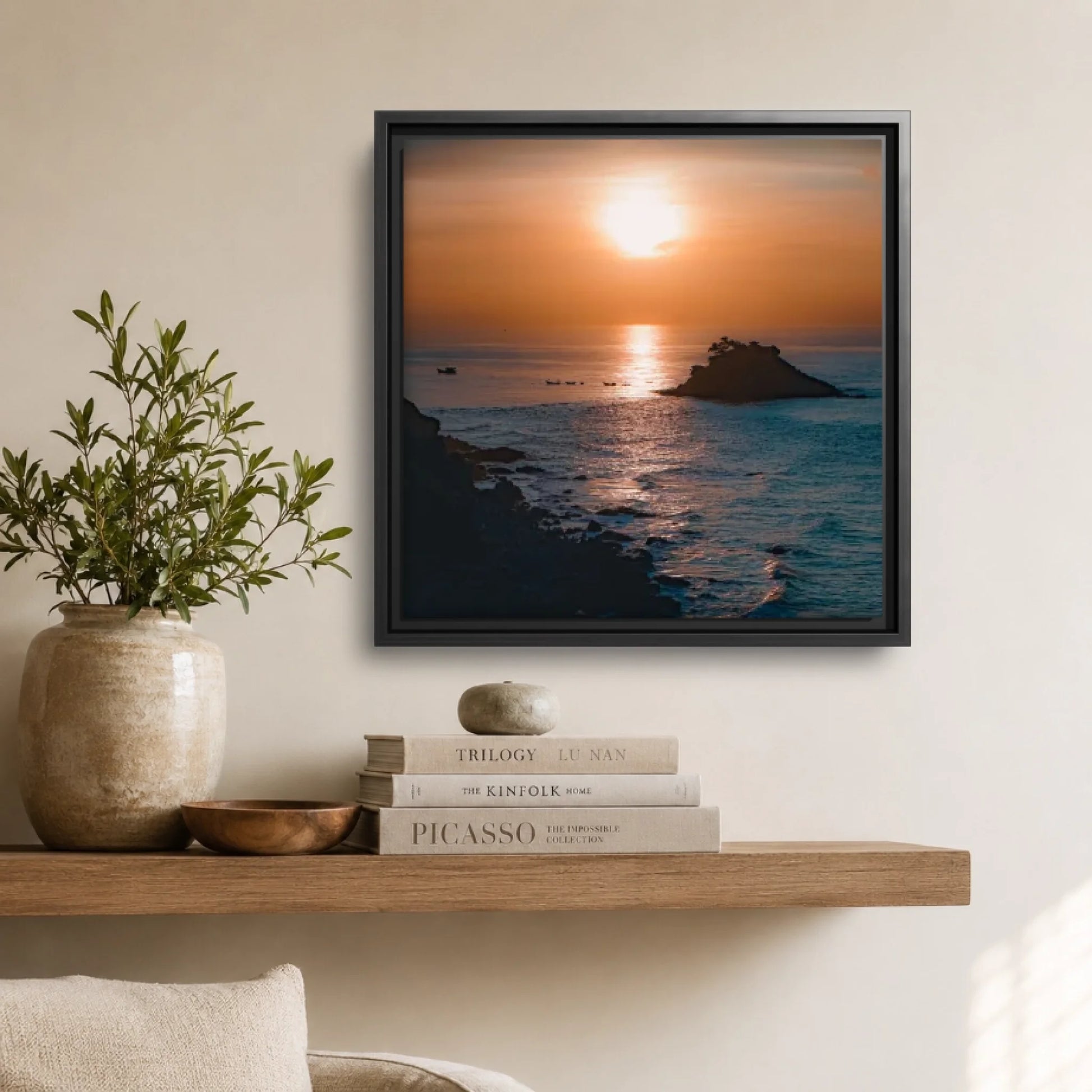 Square Blk Over Shelf Mockup