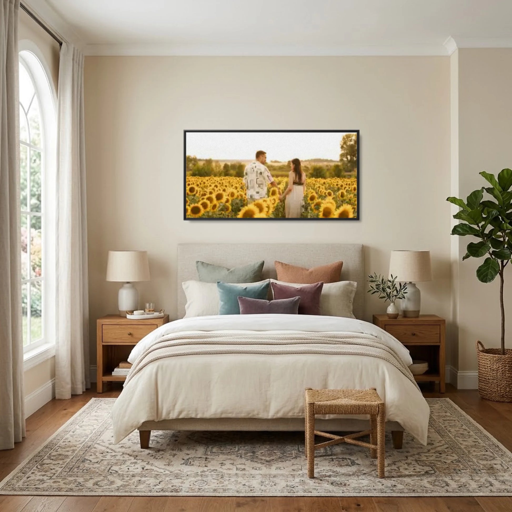 Bedroom - Nice Colors Black Framed Wide Format 2.1 Mockup