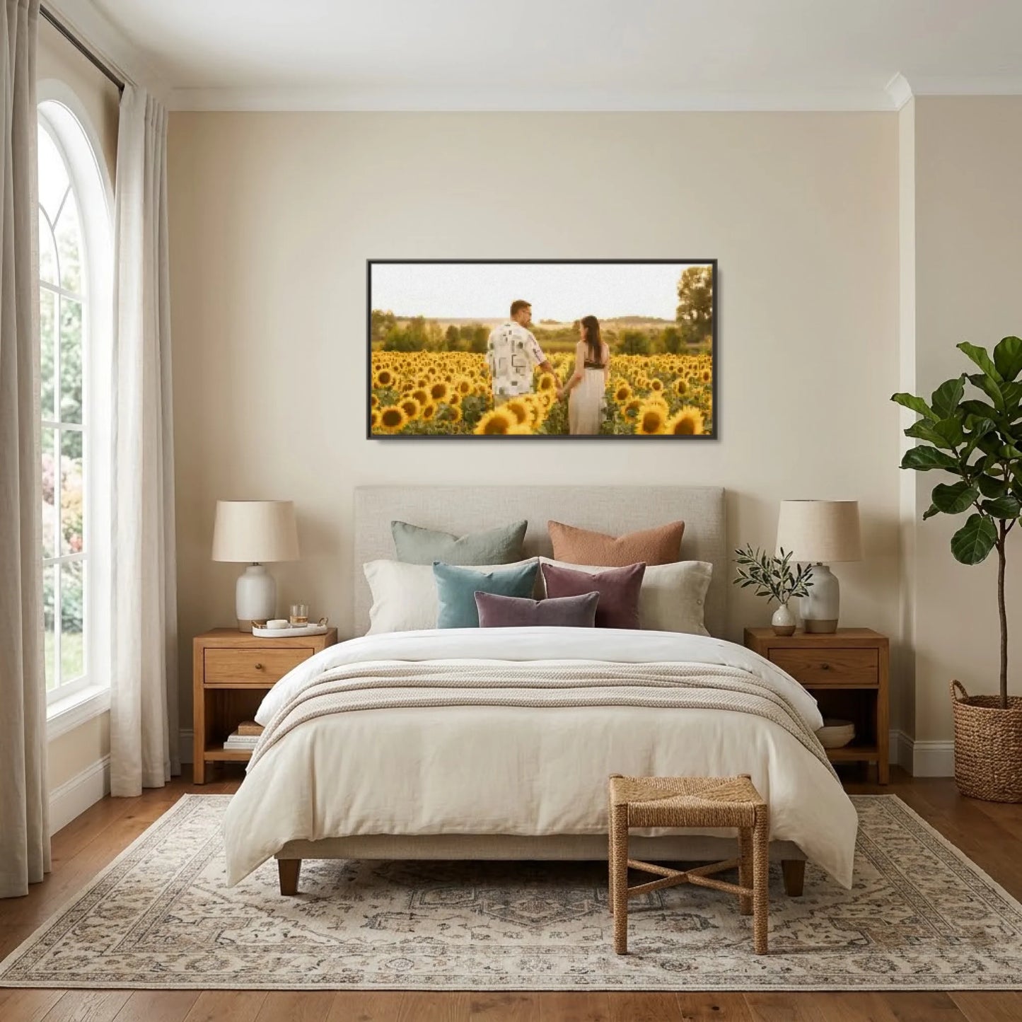 Bedroom - Nice Colors Espresso Framed Wide Format 2.1 Mockup
