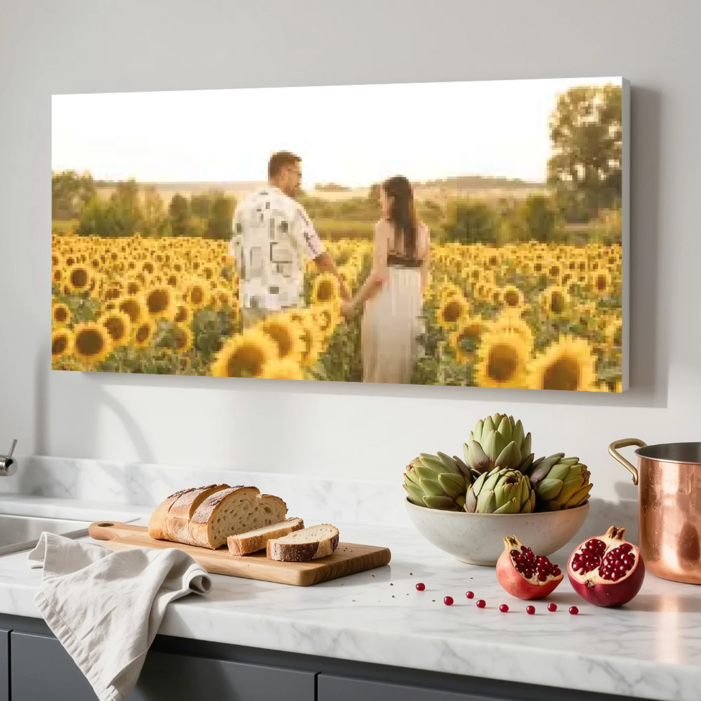 Kitchen Unframed Wide Format 2.1 Canvas Mockup