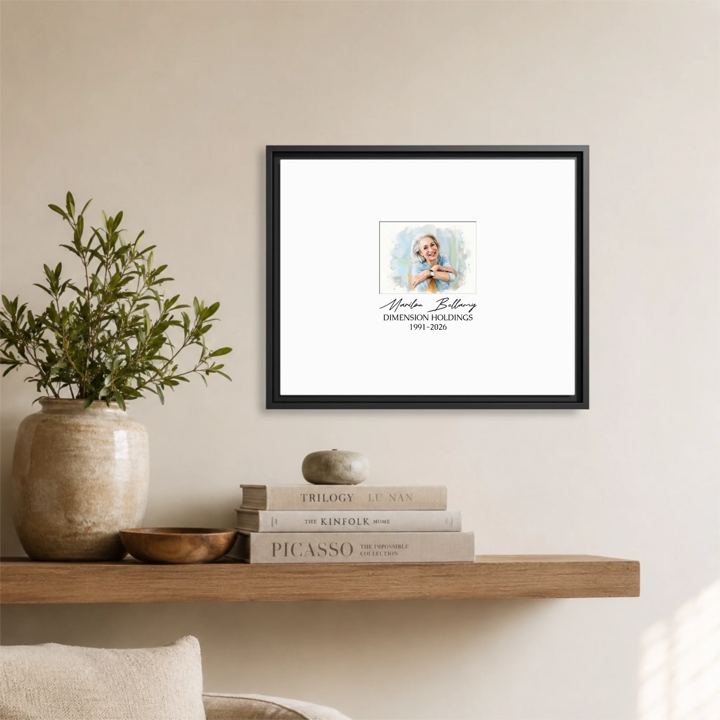Black framed Horizontal 5.4 20x16 Canvas Mockup for TIB