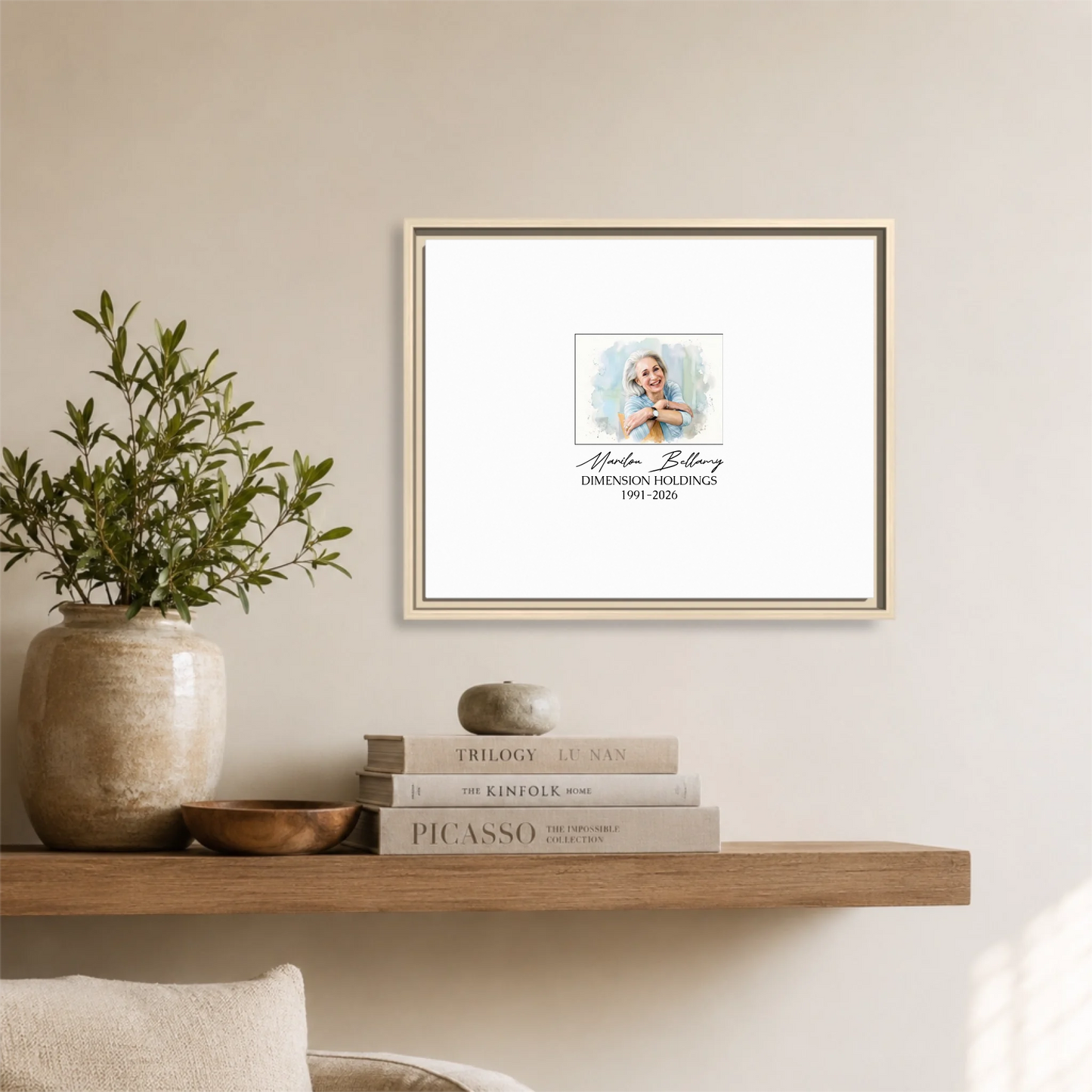 Natural framed Horizontal 5.4 20x16 Canvas Mockup for TIB