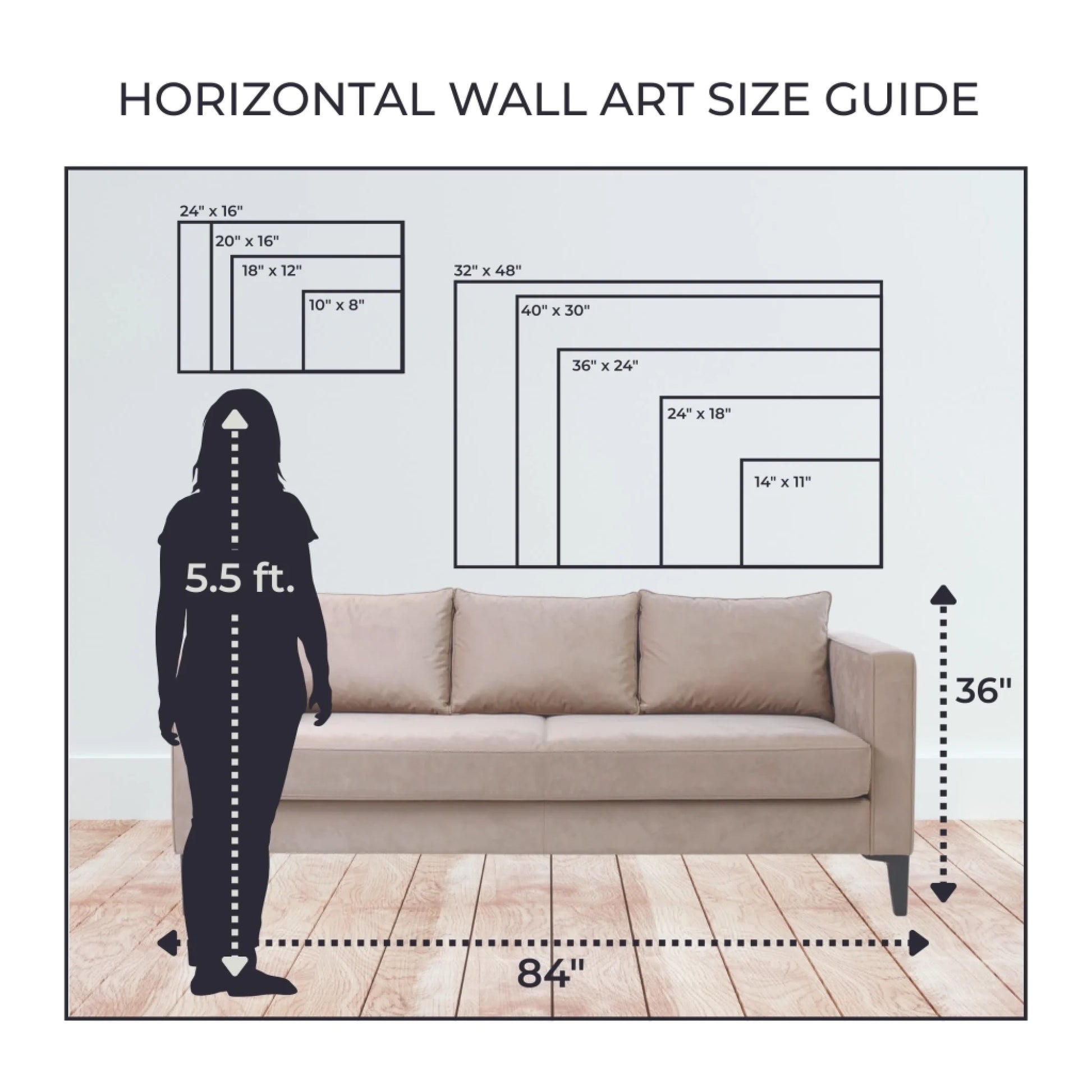 Horizontal Wall Art Size Guide