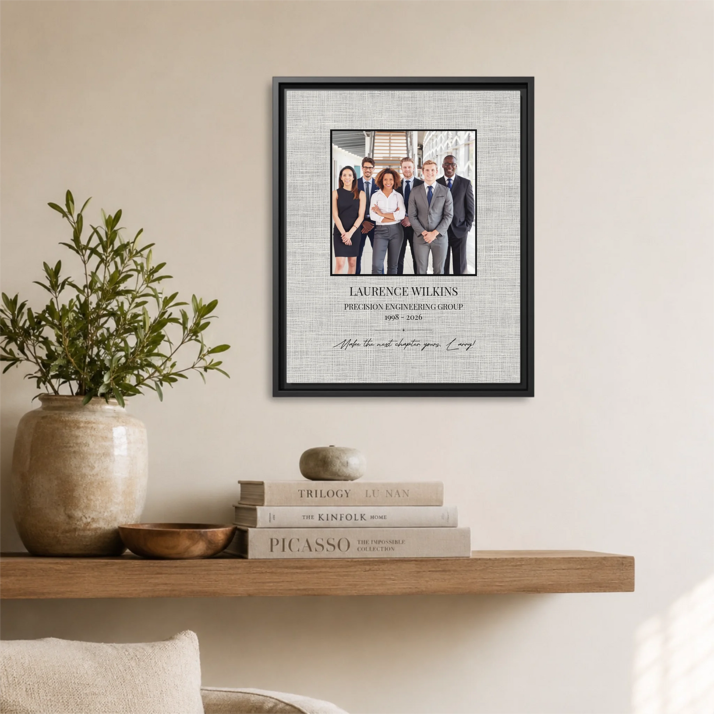 Black Framed 16x20 Vertical Canvas (4.5) Mockup For TIB