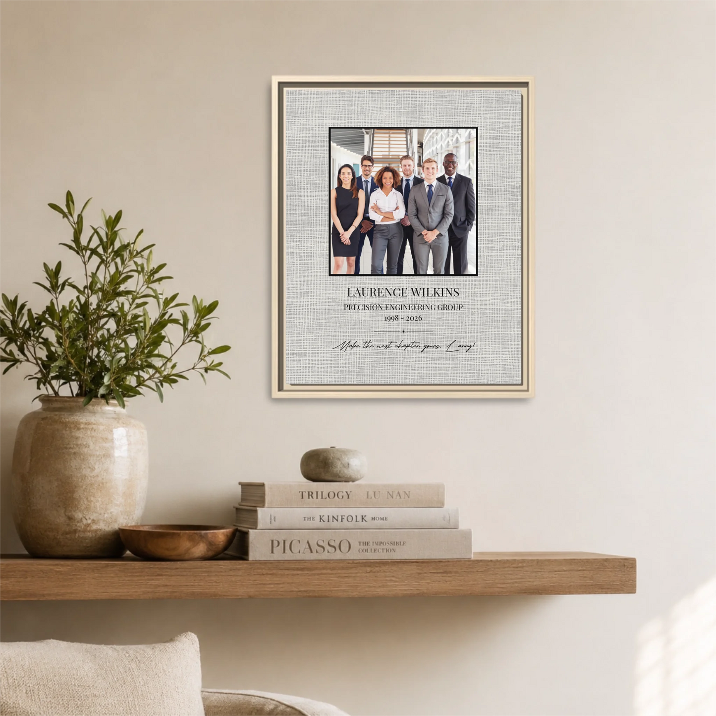 Natural Framed 16x20 Vertical Canvas (4.5) Mockup For TIB