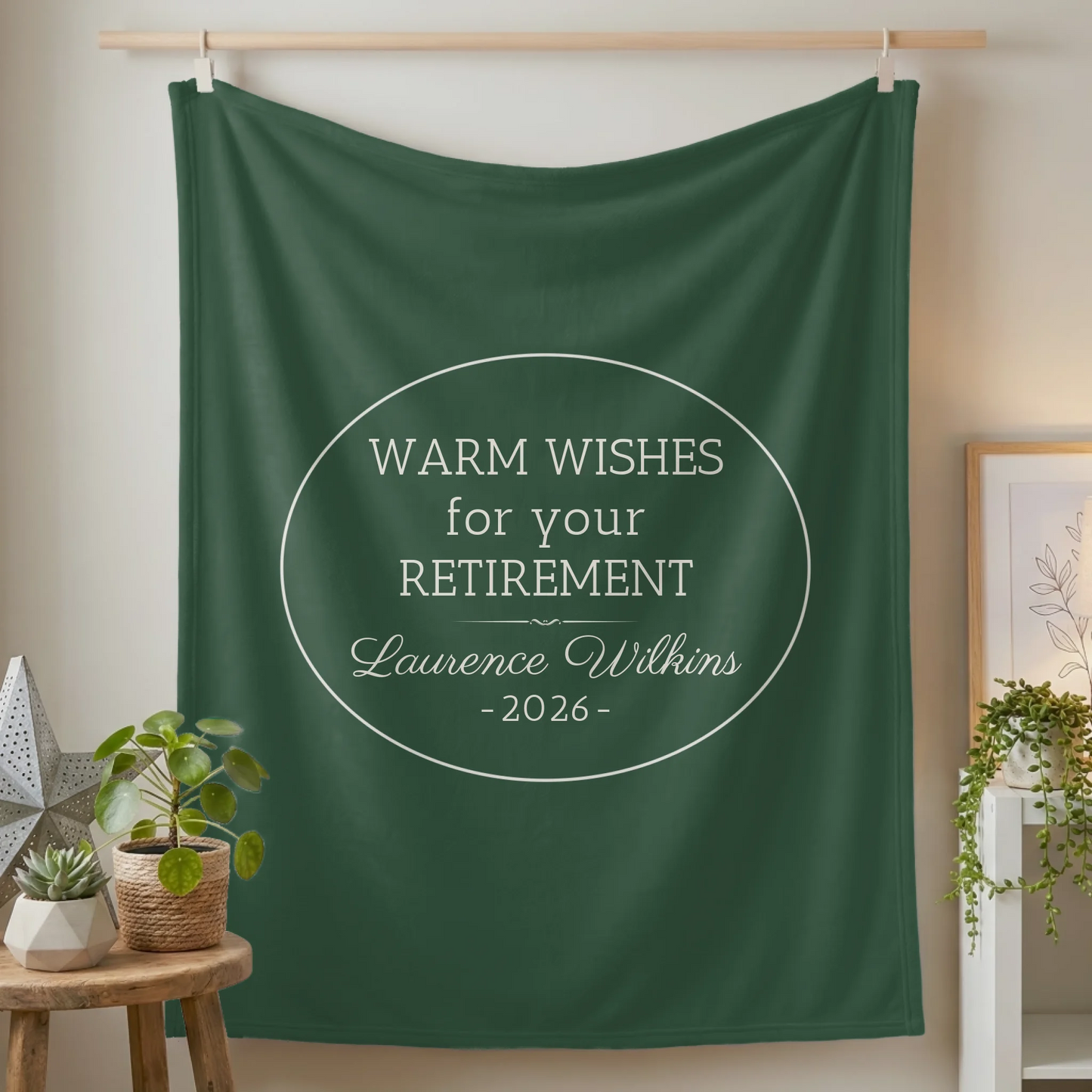 Fleece Blanket Small on Wall Lifestyle Closeup
