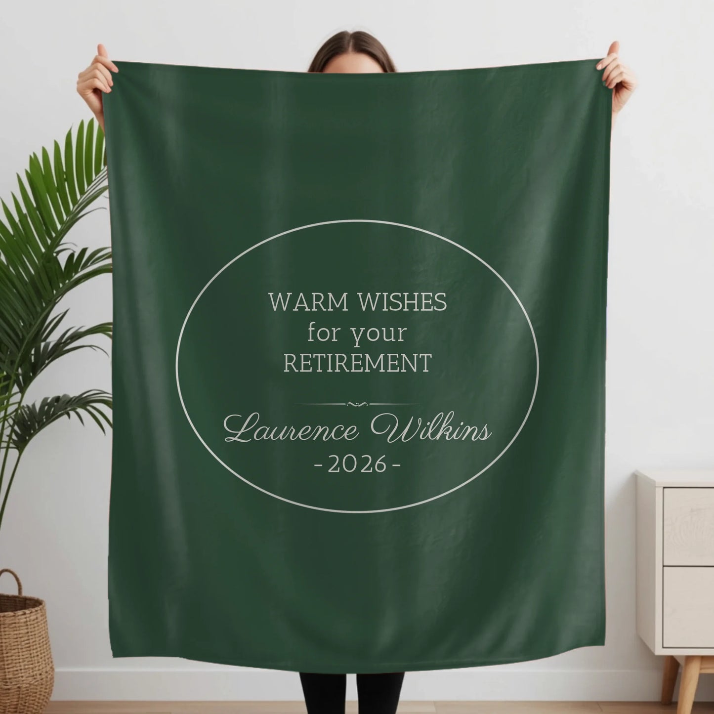 Woman Holding Fleece Blanket Closeup