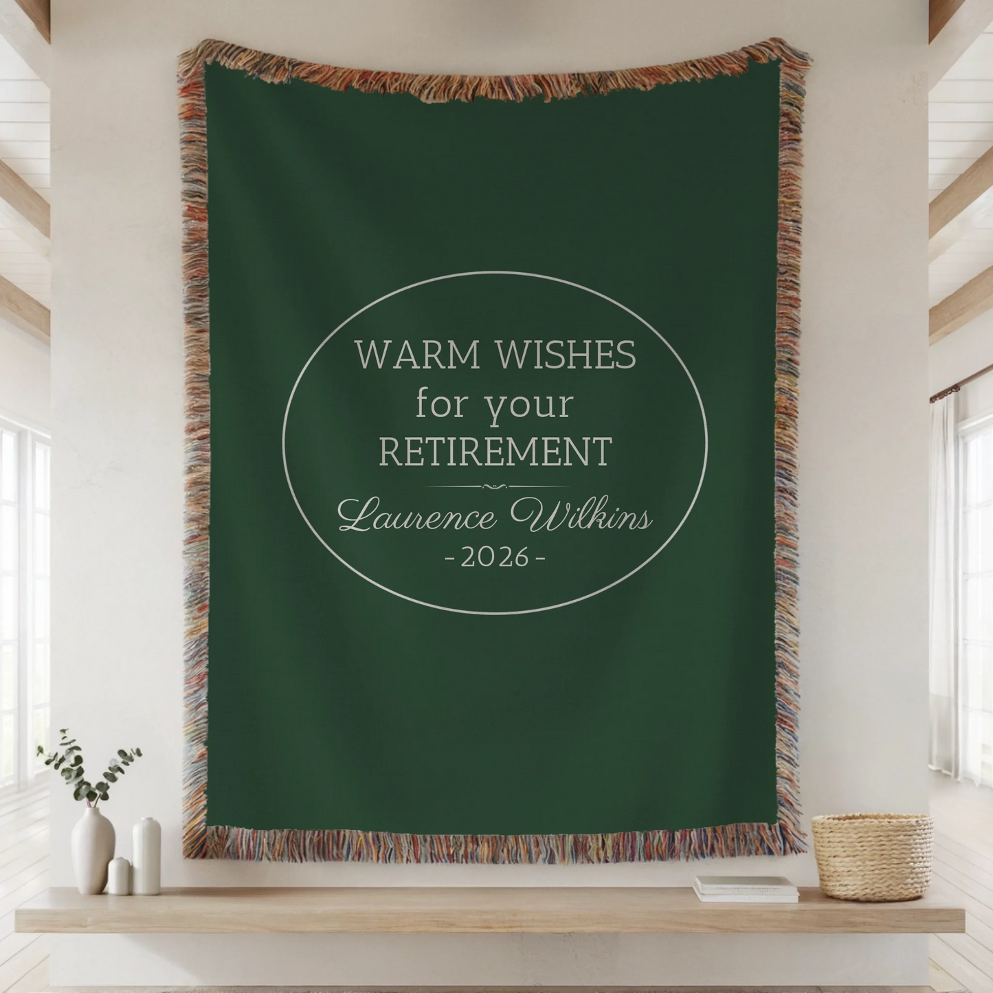 Woven Blanket Lifestyle Closeup Mockup