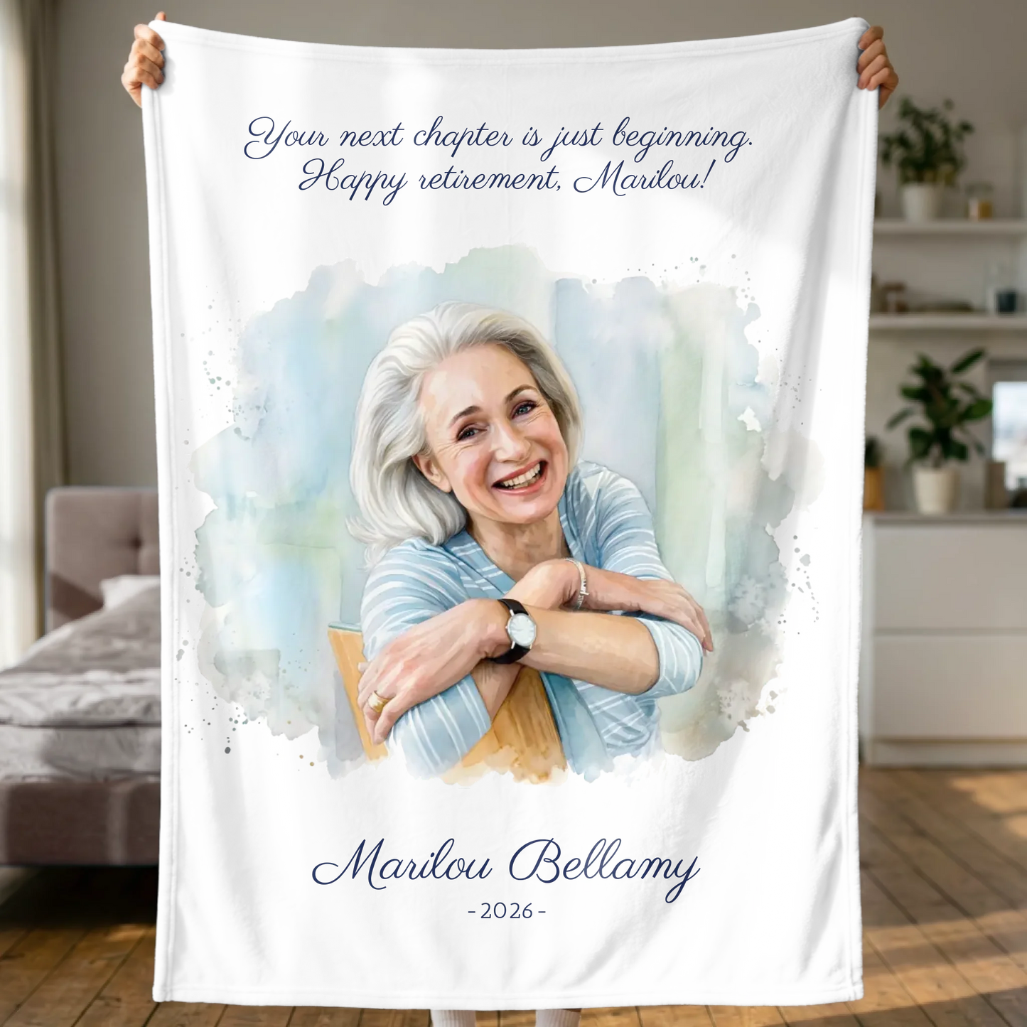 Woman Holding Blanket 2